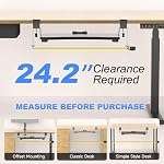 suptek Small Keyboard Tray Under Desk Pull Out with C Clamp Mount, Computer Keyboard & Mouse Tray, 20 (24.2 Including Clamps) x 11.8 inch Slide-Out Platform Computer Drawer for Typing, Black, DSF1S