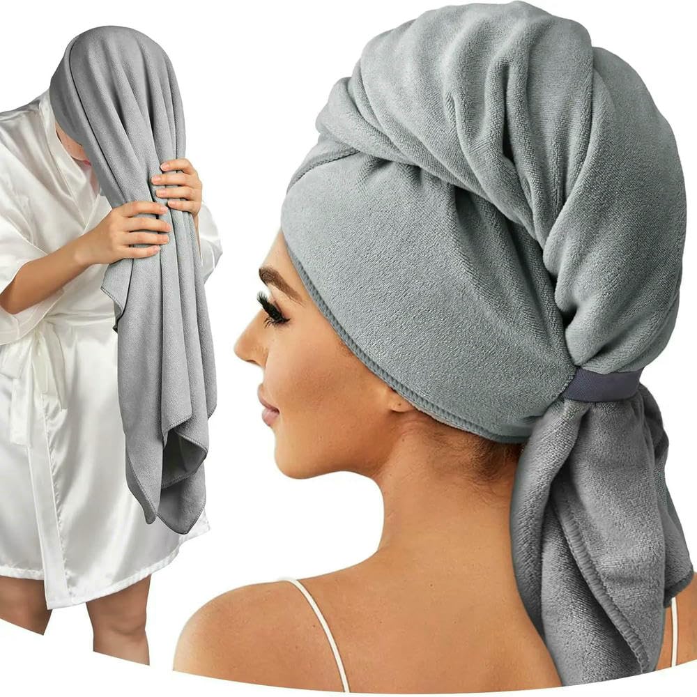 NYSDM Mikrofaser-Haarhandtuch, 41 "x 22" Super saugfähiges Haarpflege-Handtuch,
