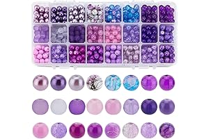 PH PandaHall Purple Christmas Tree Beads