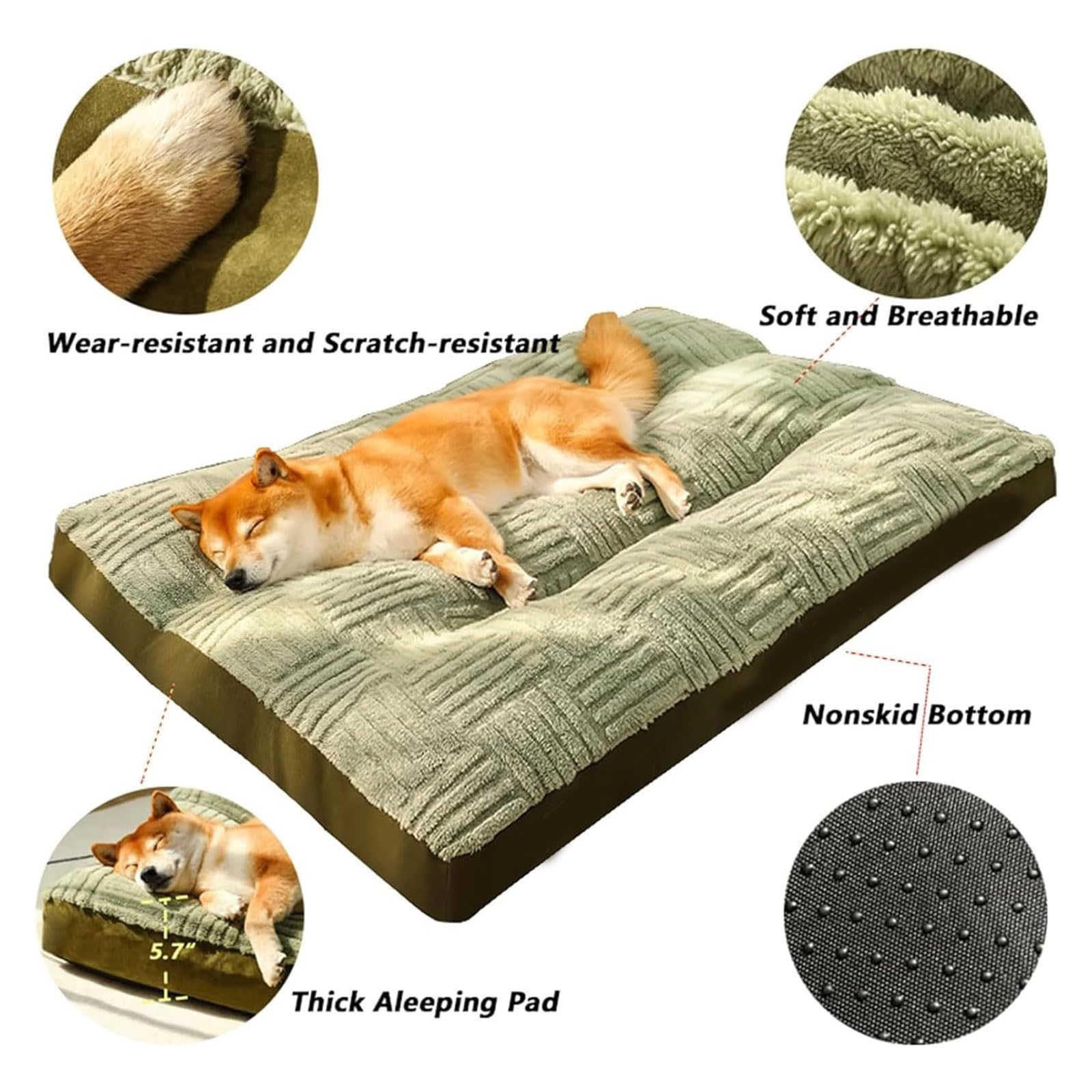 JOLLYVOGUE – Lit Orthopédique Pour Chien De Taille Moyenne Avec Housse