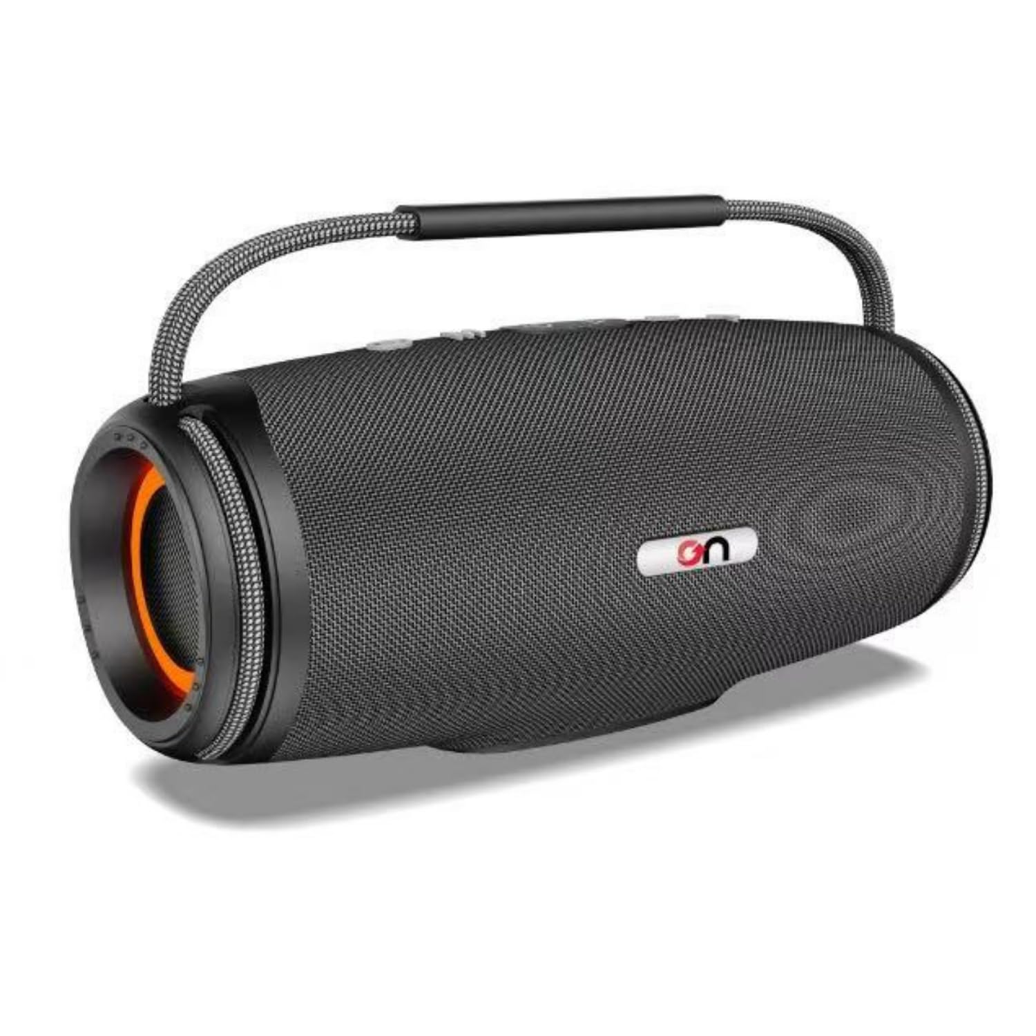 on ON09 – Enceinte Bluetooth Portable Puissante – Basses Profondes – Enceinte Nomade Intérieur Extérieur – USB, Carte SD, AUX – Power Bank – TWS – Lumières RGB – IPX5 – Poignée Cordage Marin