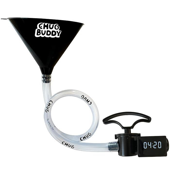 Buy Chug Buddy Timer Beer Bong, Drink Speed Beer Funnel with Hose