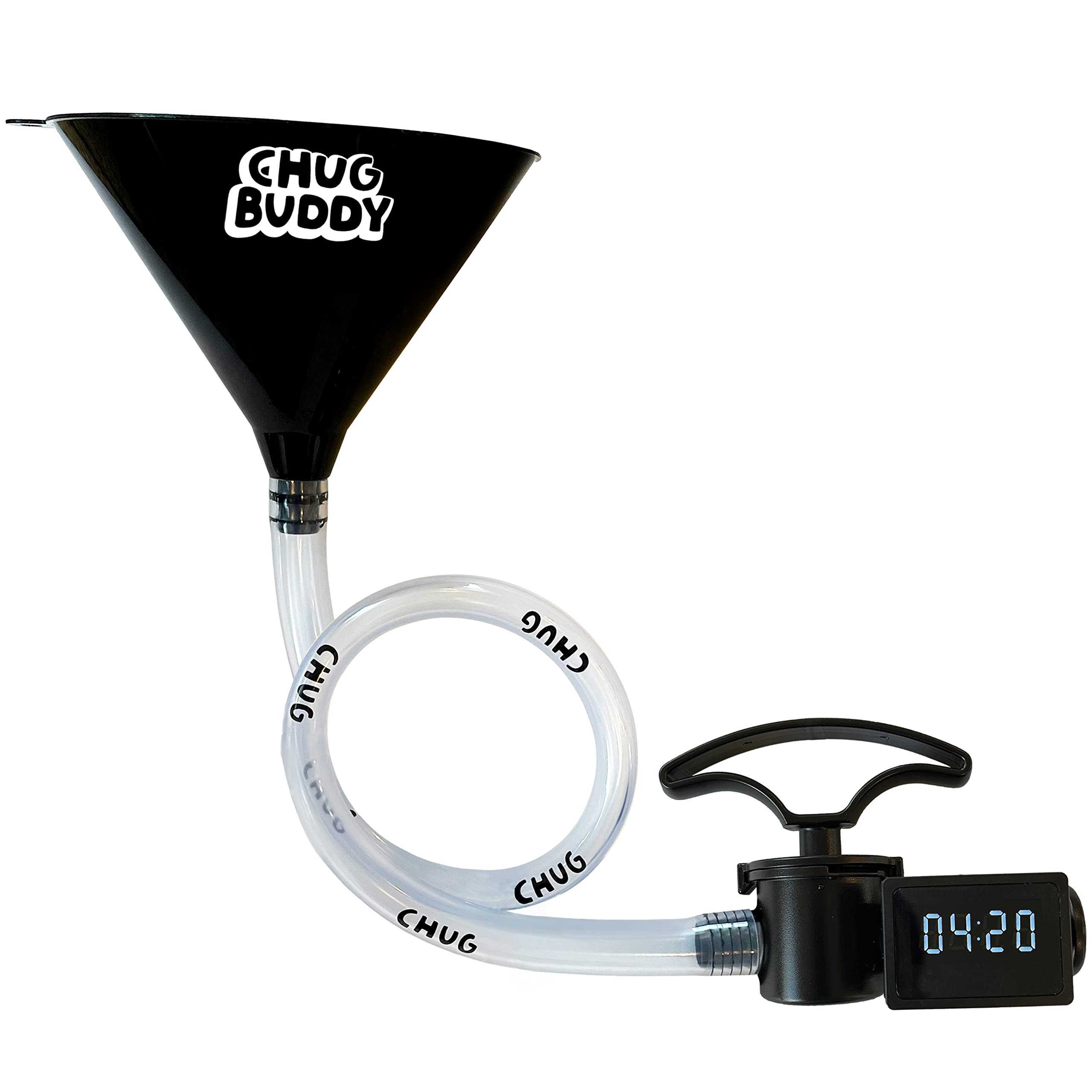 Buy Chug Buddy Timer Beer Bong, Drink Speed Beer Funnel with Hose