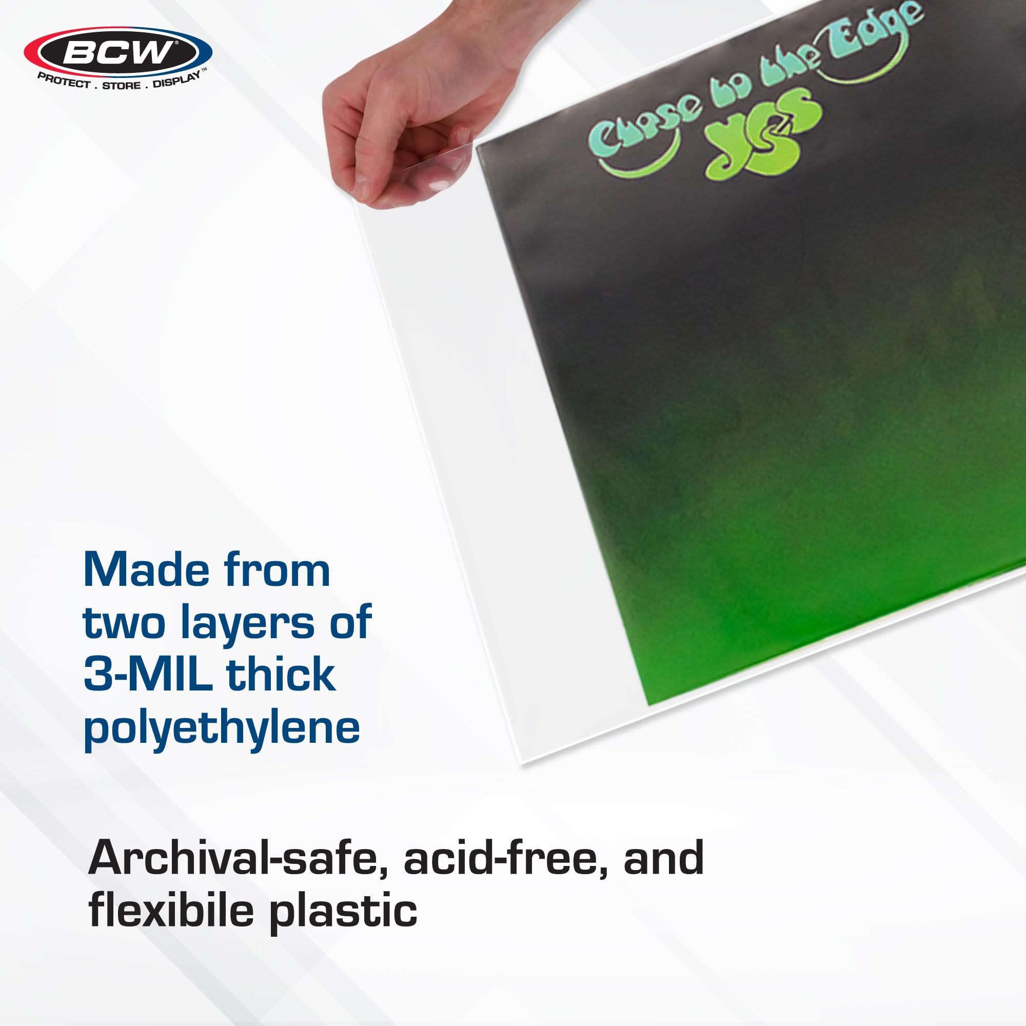 BCW Custodie per dischi in vinile da 30,5 cm, 200 ct, custodie per dischi da 33 giri, custodie esterne per dischi in vinile, custodie esterne per dischi in vinile | Conservazione in vinile - Proteggi