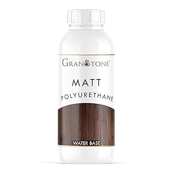 GRANOTONE Water-Based Wood Varnish for Finishing & Restoration, Crystal Clear Polyurethane Wood Varnish for Interior & Exterior Use, and Resin Art, Works on Stained & Unfinished Surface, Matt, 1 L