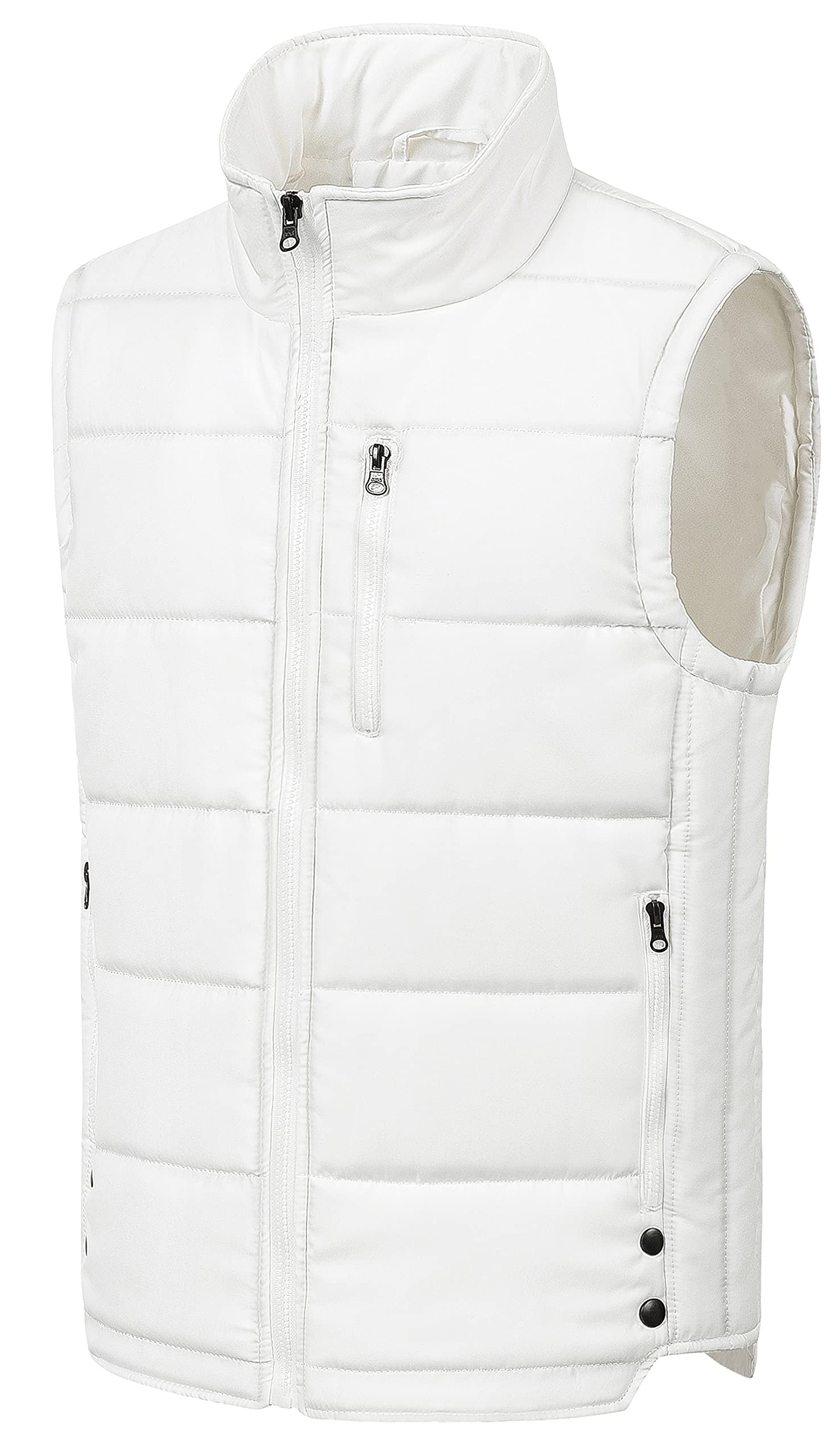 Winter Wear Mens White Winter Vest Mens Lightweight Winter Puffer - Main Image