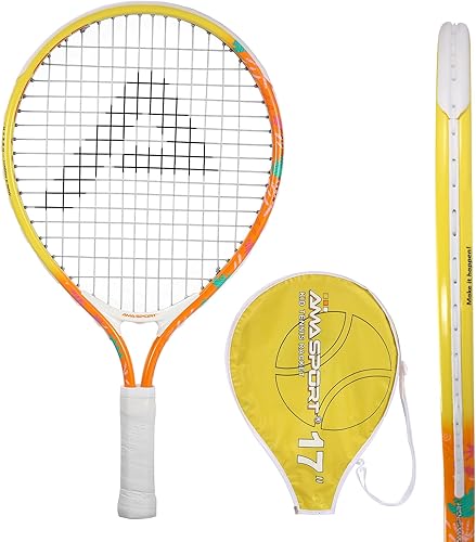 AMA SPORT Raqueta de tenis para niños pequeños, kit de iniciación de raqueta de tenis de 17 a 25 pulgadas para niñas y niños con bolsa de nailon