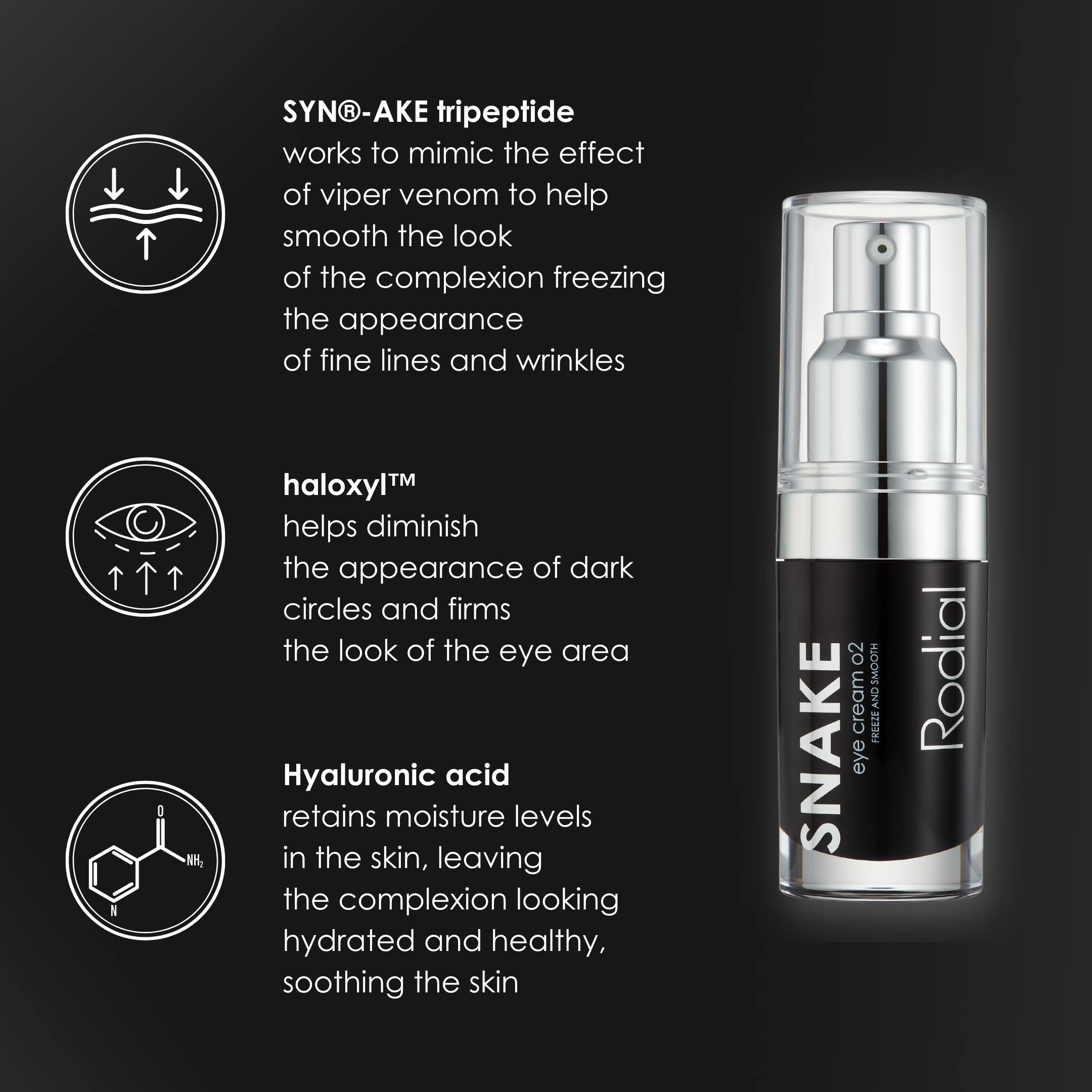 Rodial Snake Eye Cream 02 15ml, Firming Eye Cream for Wrinkles and Fine Lines Lightweight and Velvety Cream Formula - Image 4
