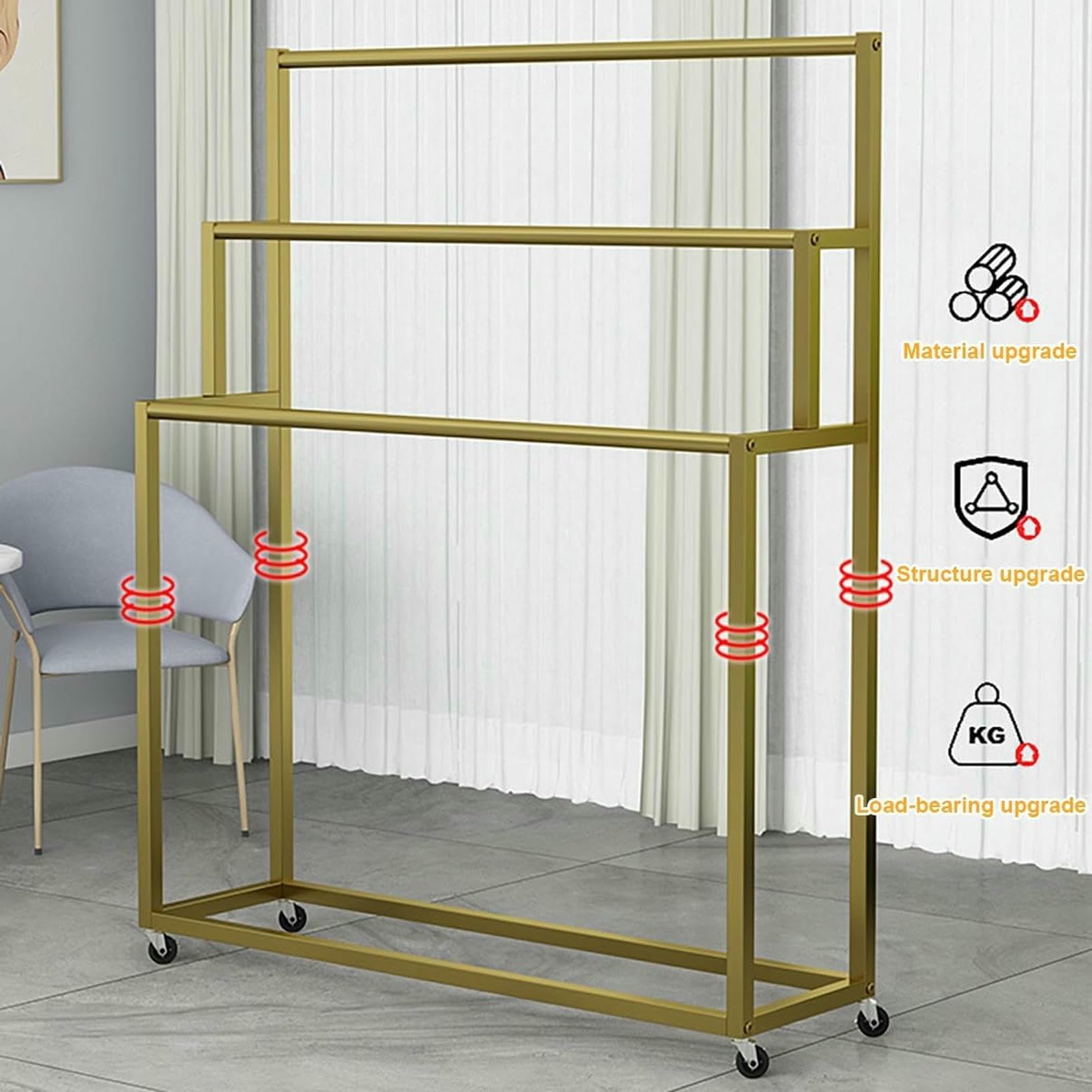 Regał do przechowywania rolek tekstylnych z kółkami Wózek z tkaniny Stojaki tekstylne Stalowe e do odzieży/szalików nized Rolling Storage Solution