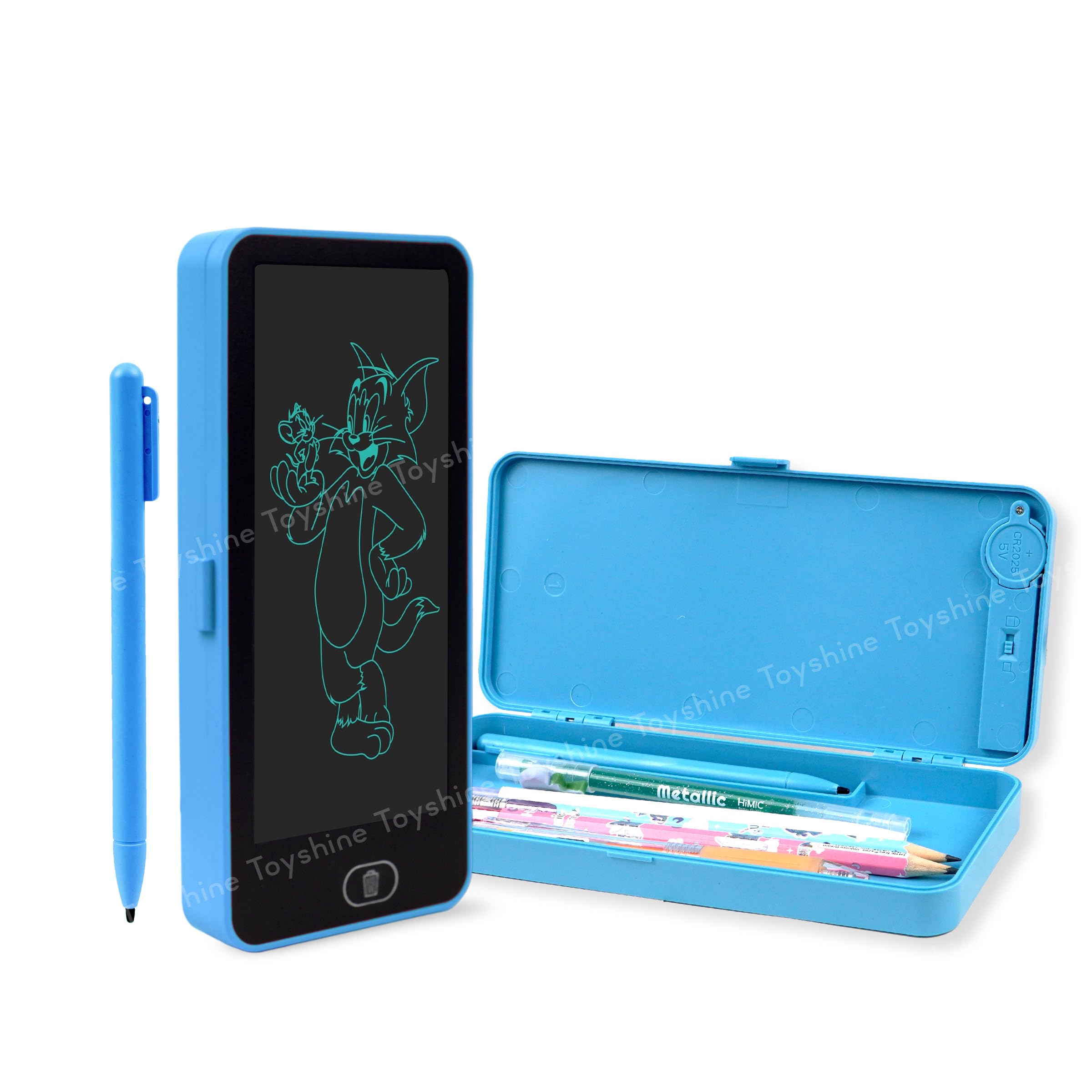 Toyshine 2 in 1 Digital LCD Writing Tablet Children Doodle Board with Pencil Box for Kids 3-10 Years Old Boys/Girls Gifts Education Learning Toy, Blue-image-28