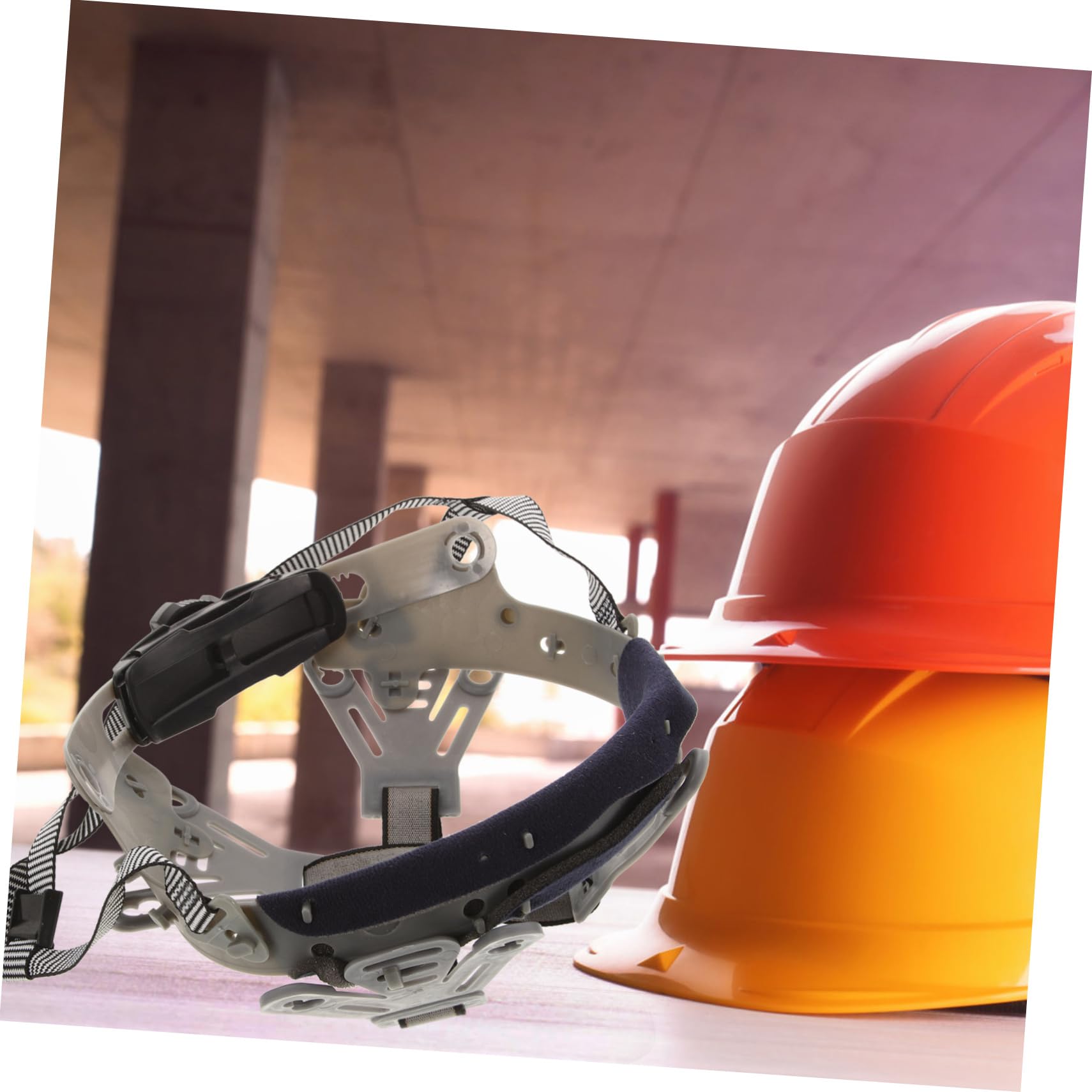VILLCASE 4 Pezzi fodera del casco fodera del cappello Elmetto universale per mento accessori per elmetto per casco sostituzione dell'inserto dell'elmetto plastica Grey