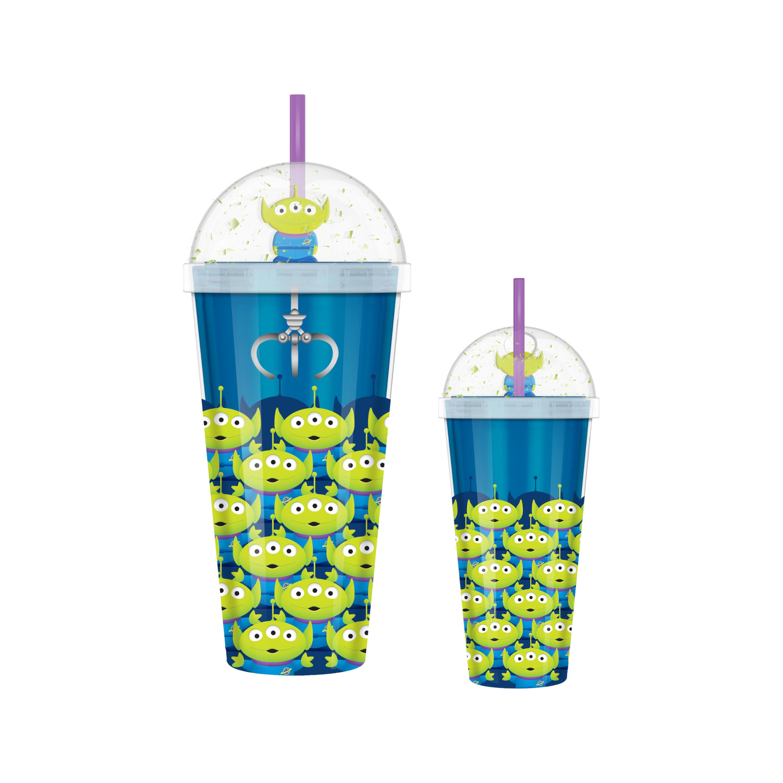 Silver Buffalo Toy Story Alien Claw Machine 24oz Dome Top Travel Tumbler