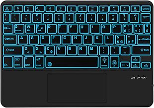 JADEMALL Bluetooth Keyboard with Touchpad for iPad/iPad Pro/iPad Air/Samsung Tablet/Huawei/Lenovo, Italian QWERTY Keyboard, IOS/Windows/Android Compatible, Black