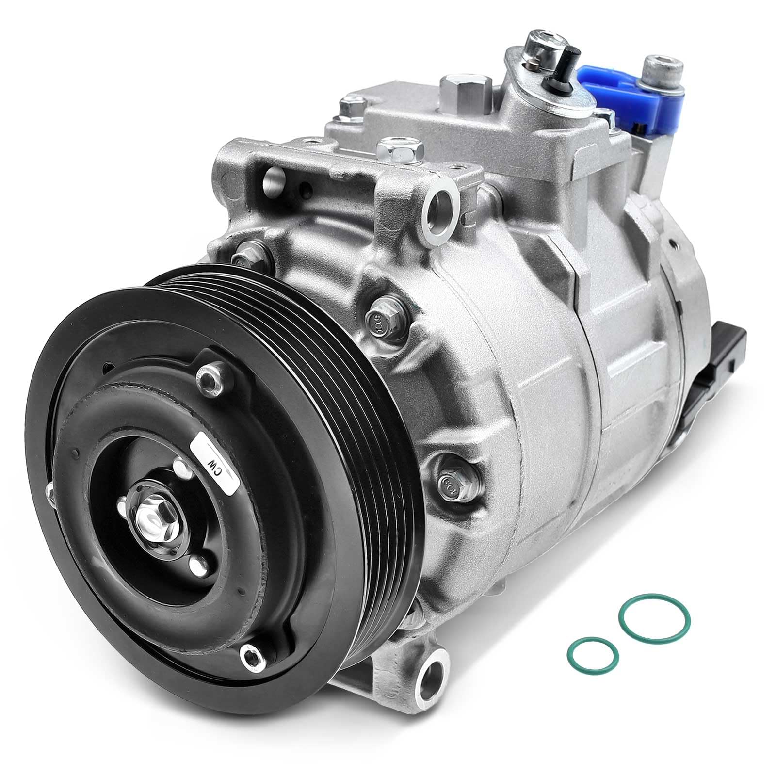 Frankberg Compressore dell'aria condizionata con frizione Compatibile Fabia II A3 8P1 A6 Allroad C6 Ibiza IV Leon 1P1 1K0820803J