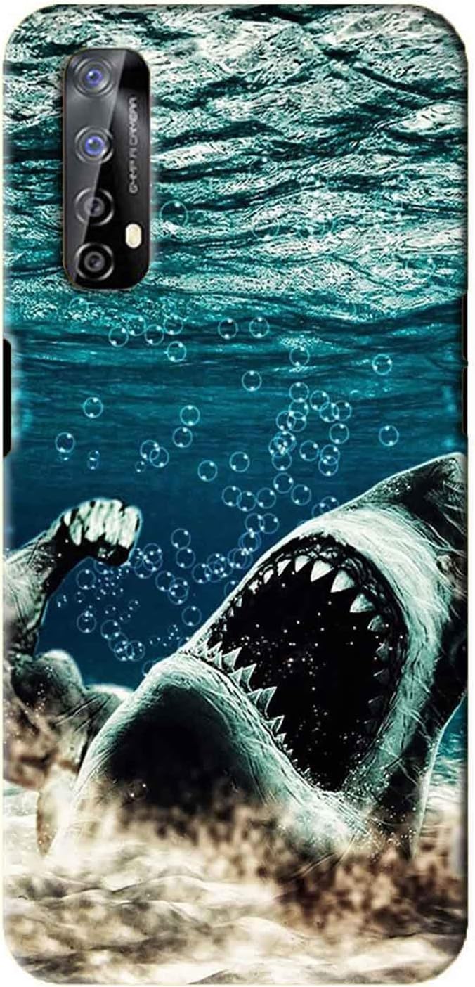 NDCOM for Underwater Shark Printed Hard Mobile Back Cover Case for Realme Narzo 20 Pro