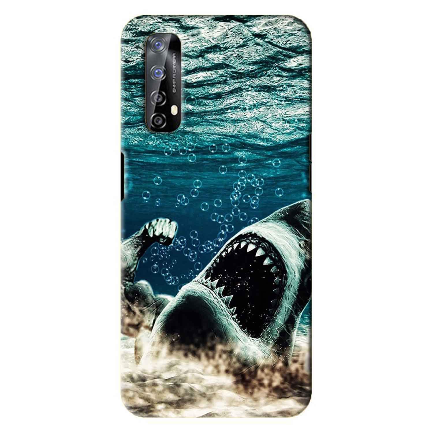 NDCOM for Underwater Shark Printed Hard Mobile Back Cover Case for Realme Narzo 20 Pro