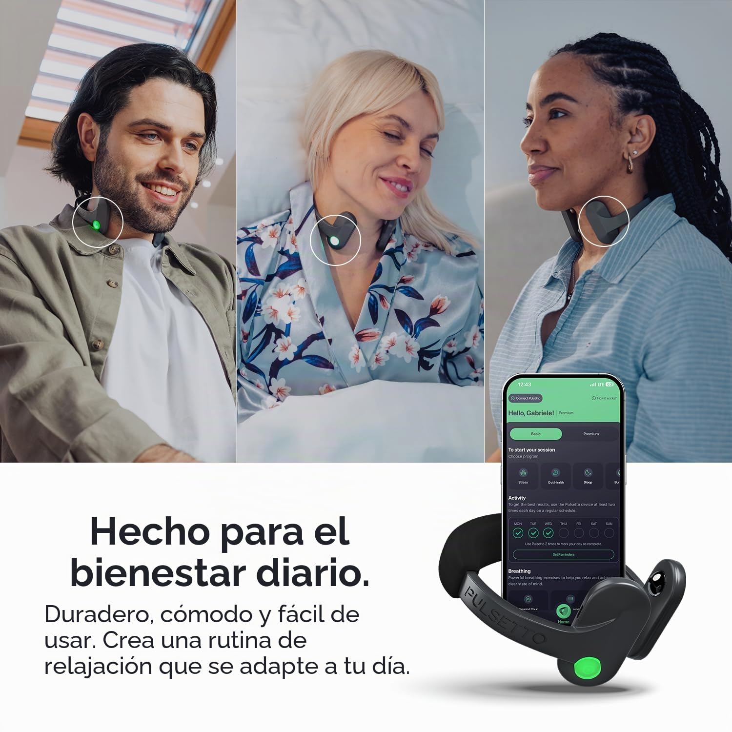 Pulsetto Lite (V1) Dispositivo Portátil de Bienestar - Apoyo para La Relajación y El Bienestar Diario