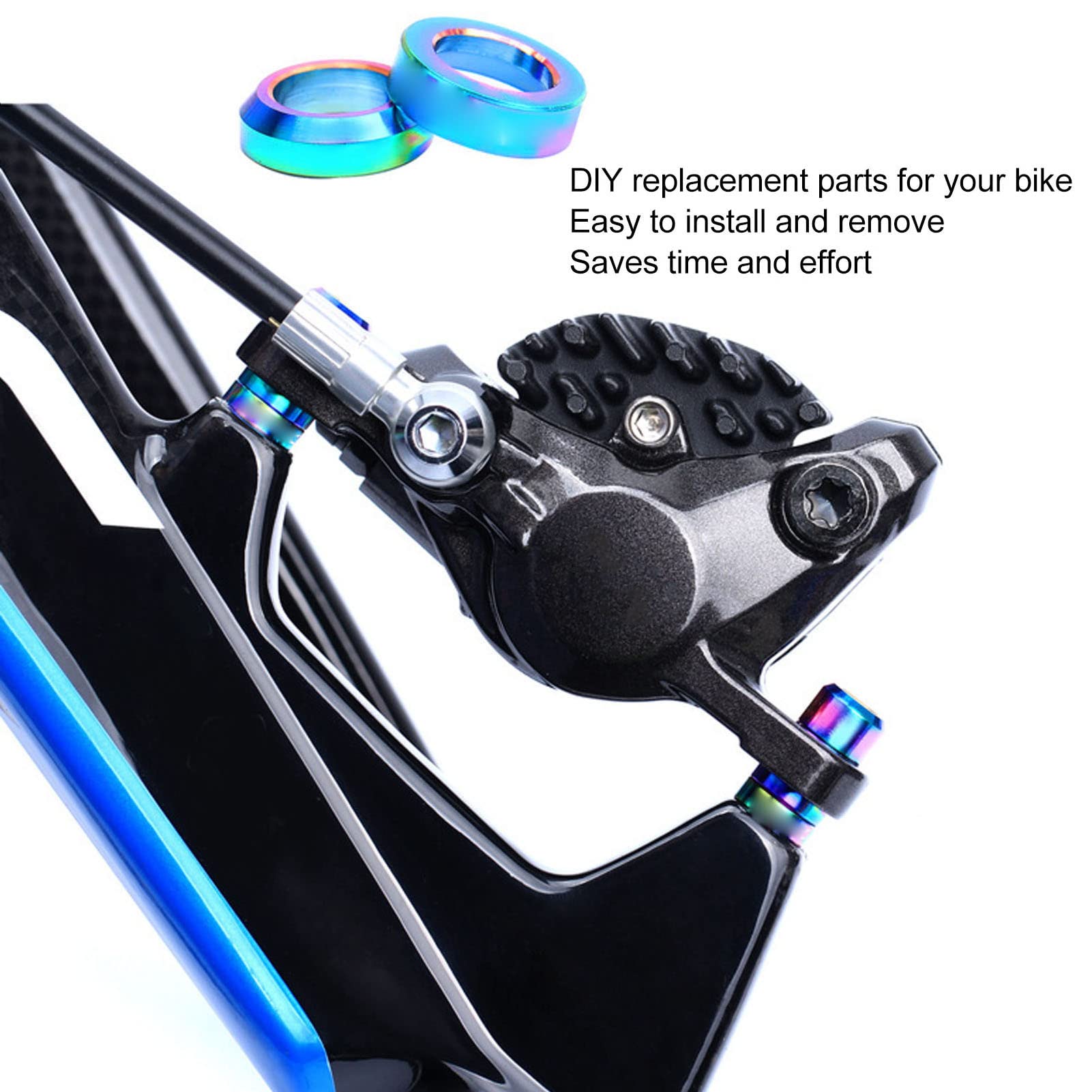 4 Entretoises De Frein Pour Vélo/Scooter - 2mm & 5mm, Pour Rotors 6 Trous 44mm, Avec 12 Vis