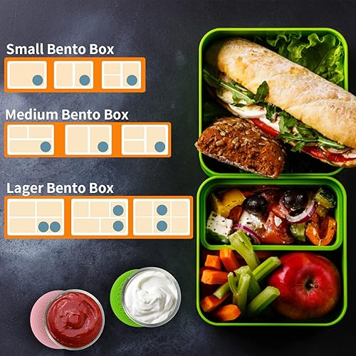 Miniatura 5 de 10 recipientes de aderezo de ensalada de 2.5 onzas para llevar, recipientes de condimentos de acero inoxidable con tapas de silicona, recipientes de