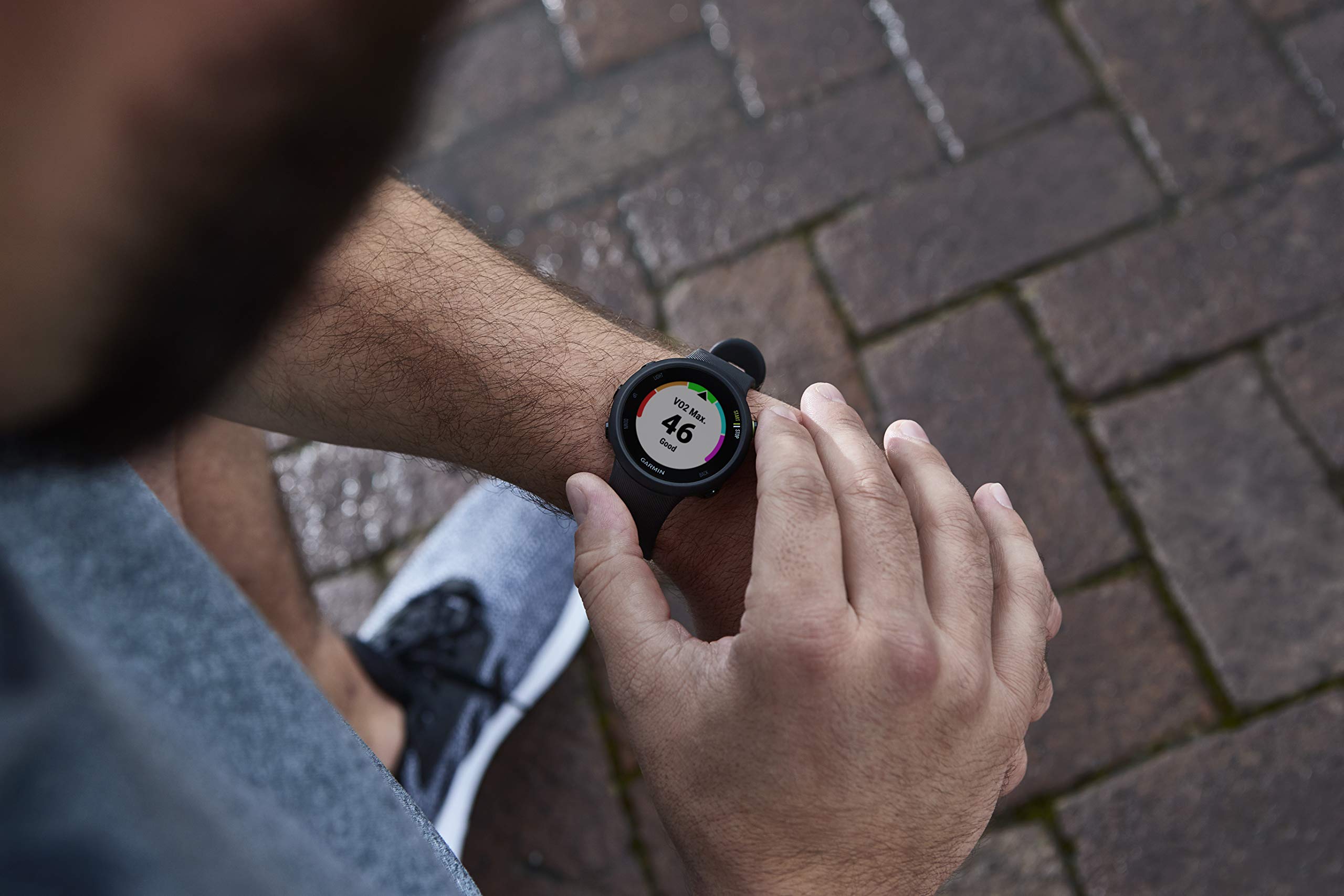 Garmin Forerunner 45, GPS, Grande, EU, Reacondicionado, Color Negro