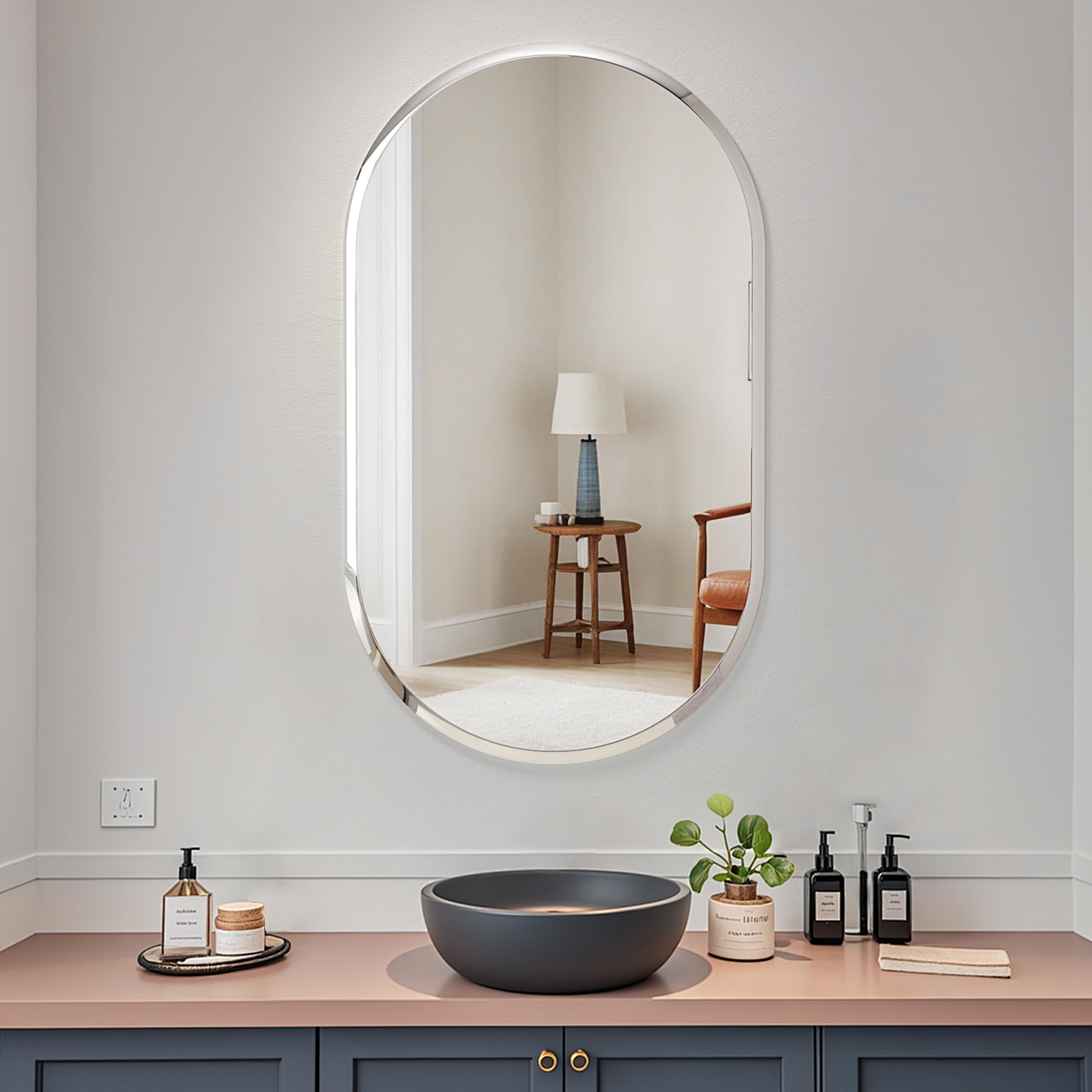 frameless bathroom mirror, 36x55 inch frameless bathroom mirrors for over sink, beveled bathroom mirror?oval mirrors for bathroom.