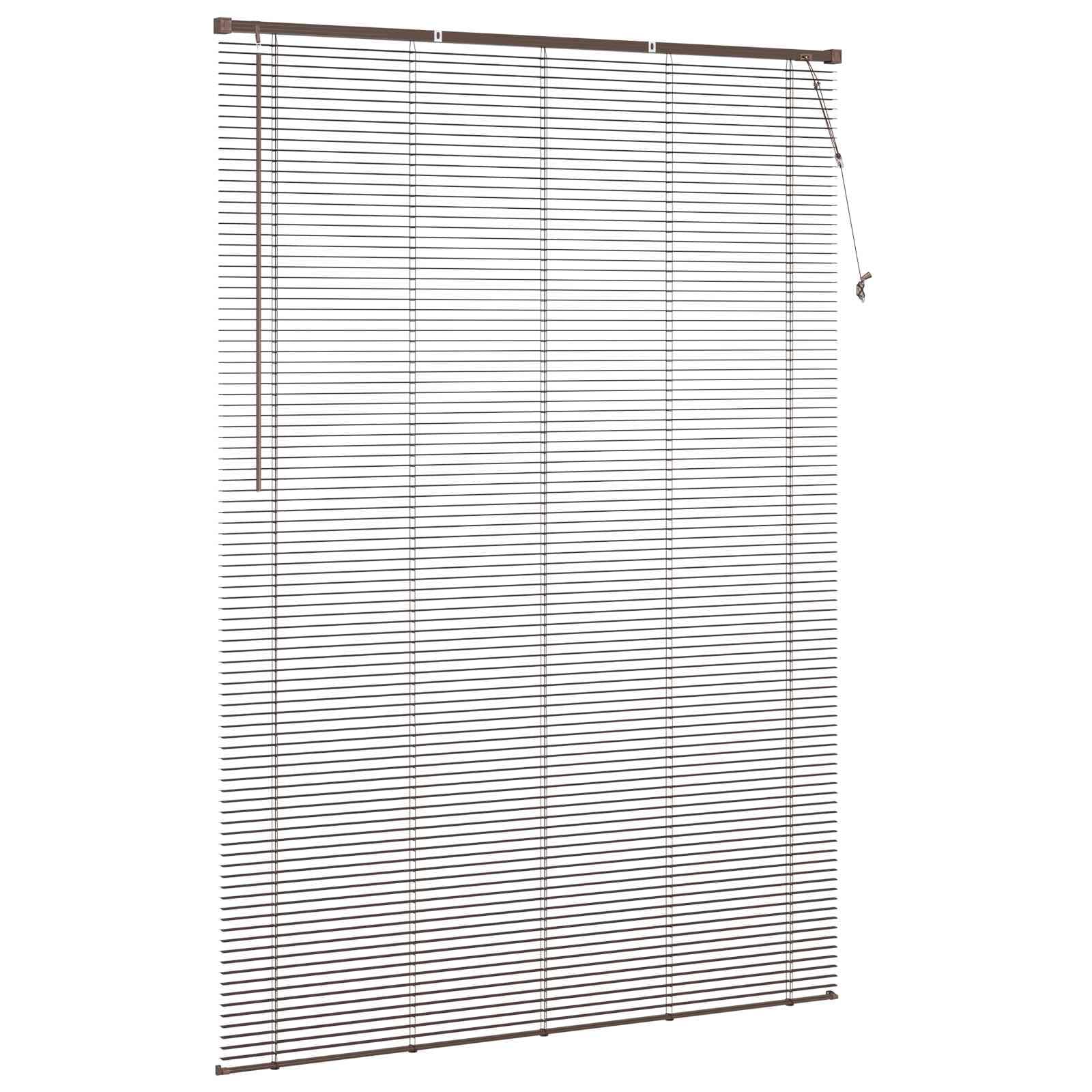 Estor veneciano PVC marrón oscuro 213 x 140 cm