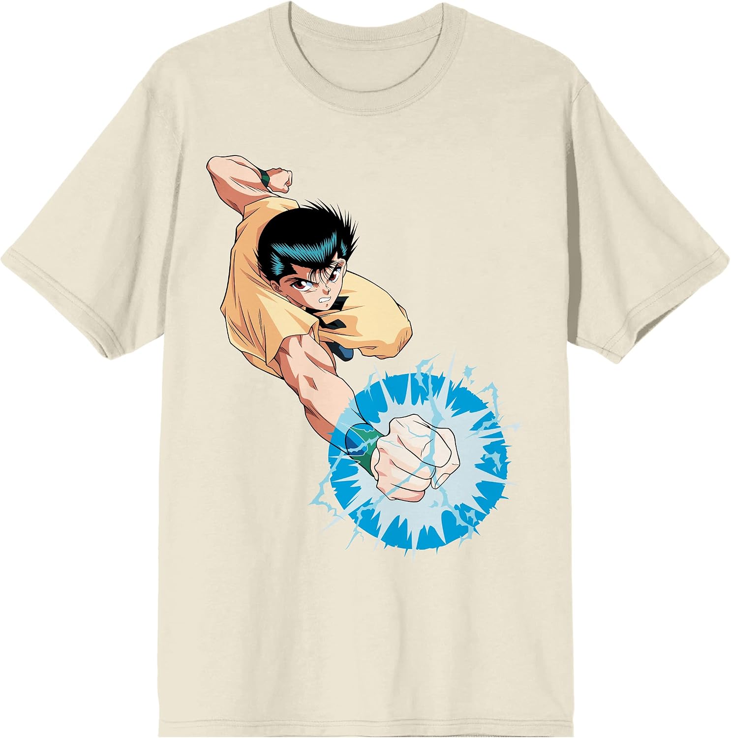 Bioworld Yu Yu Hakusho Yusuke Urameshi Character Men's Natural Graphic Tee - S