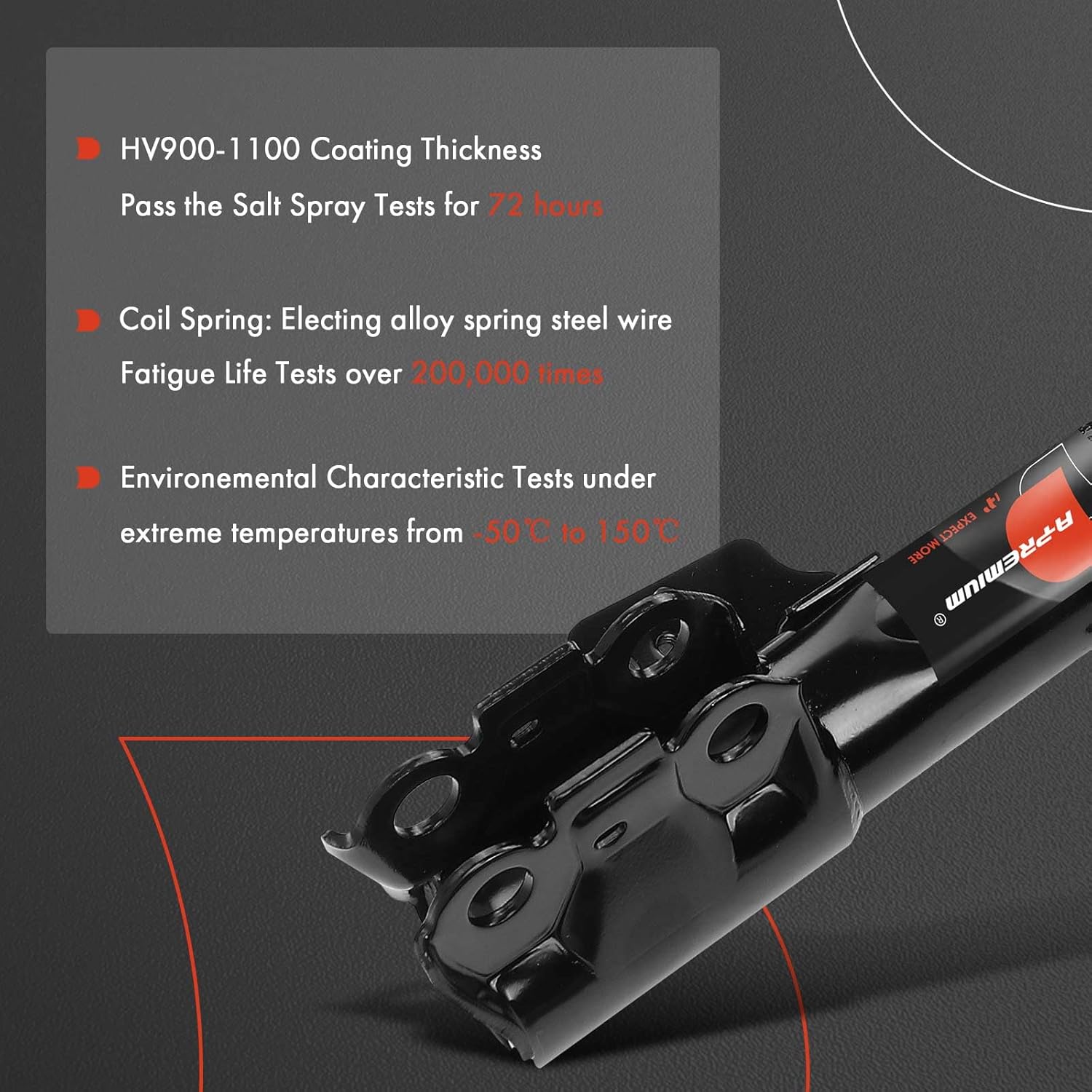 A-Premium Front Strut Assembly Compatible with Lexus RX330 2004-2006, RX350 2007-2009 & Toyota Highlander 2001-2007 - 2x Replacement Suspension Complete Strut Shock Absorber with Coil Spring