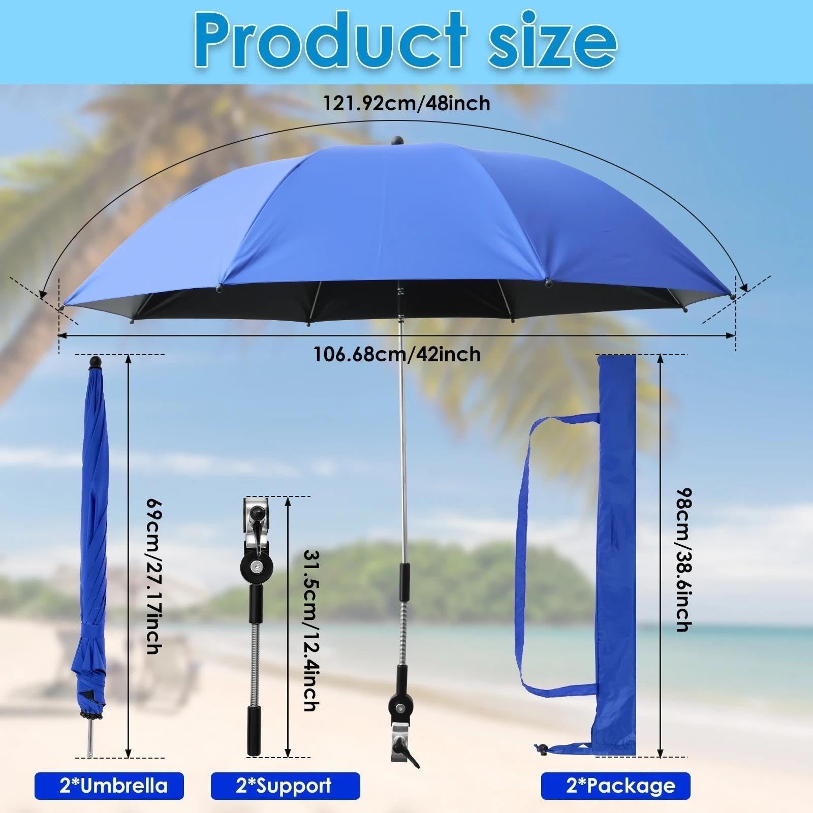 Parapluie Réglable avec Pince Universelle