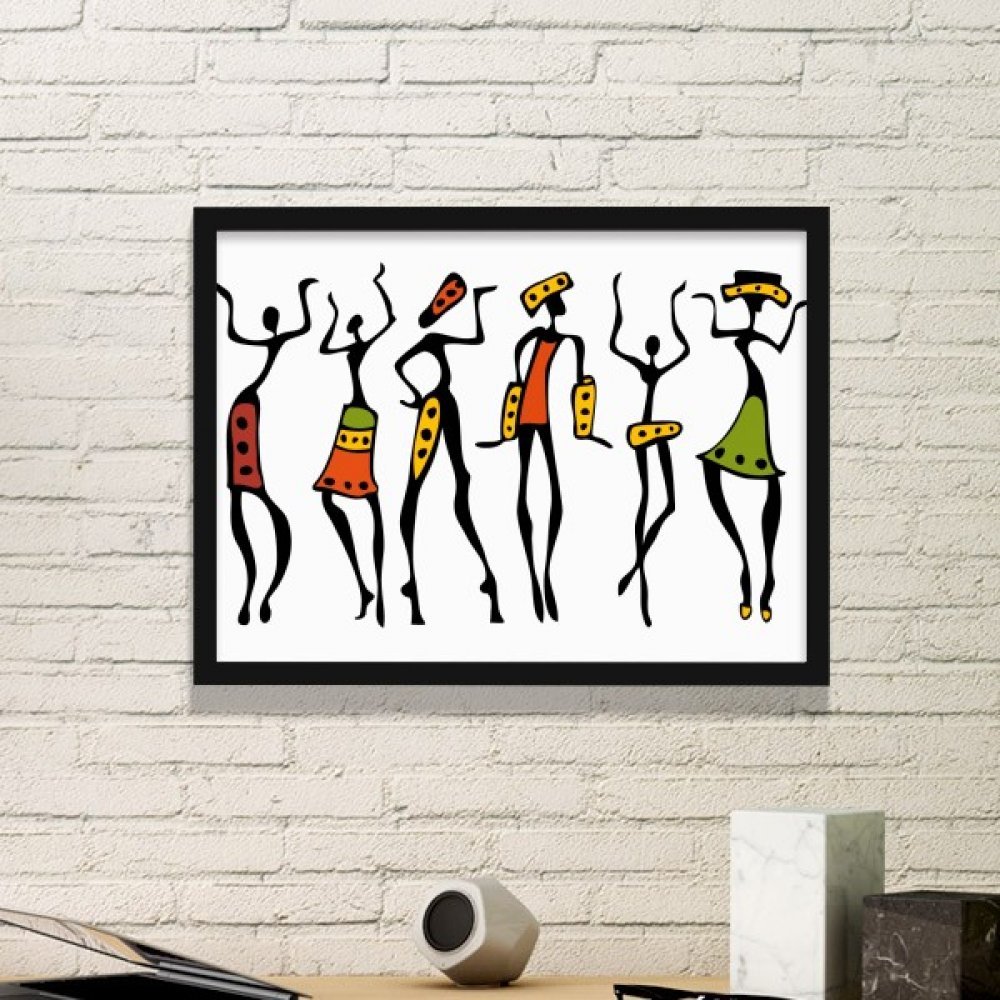Cadeau small noir peinture africaine avec cadre d'art pour anniversaire et crémaillère