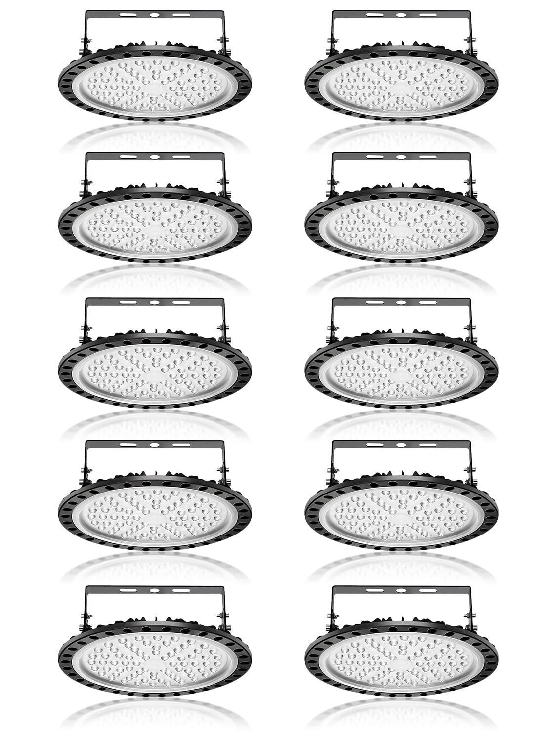 UFO LED High Bay Light 300W 30000LM 6500K Daylight IP65 Waterproof Shop Lights for Workshop Gym Factory Warehouse