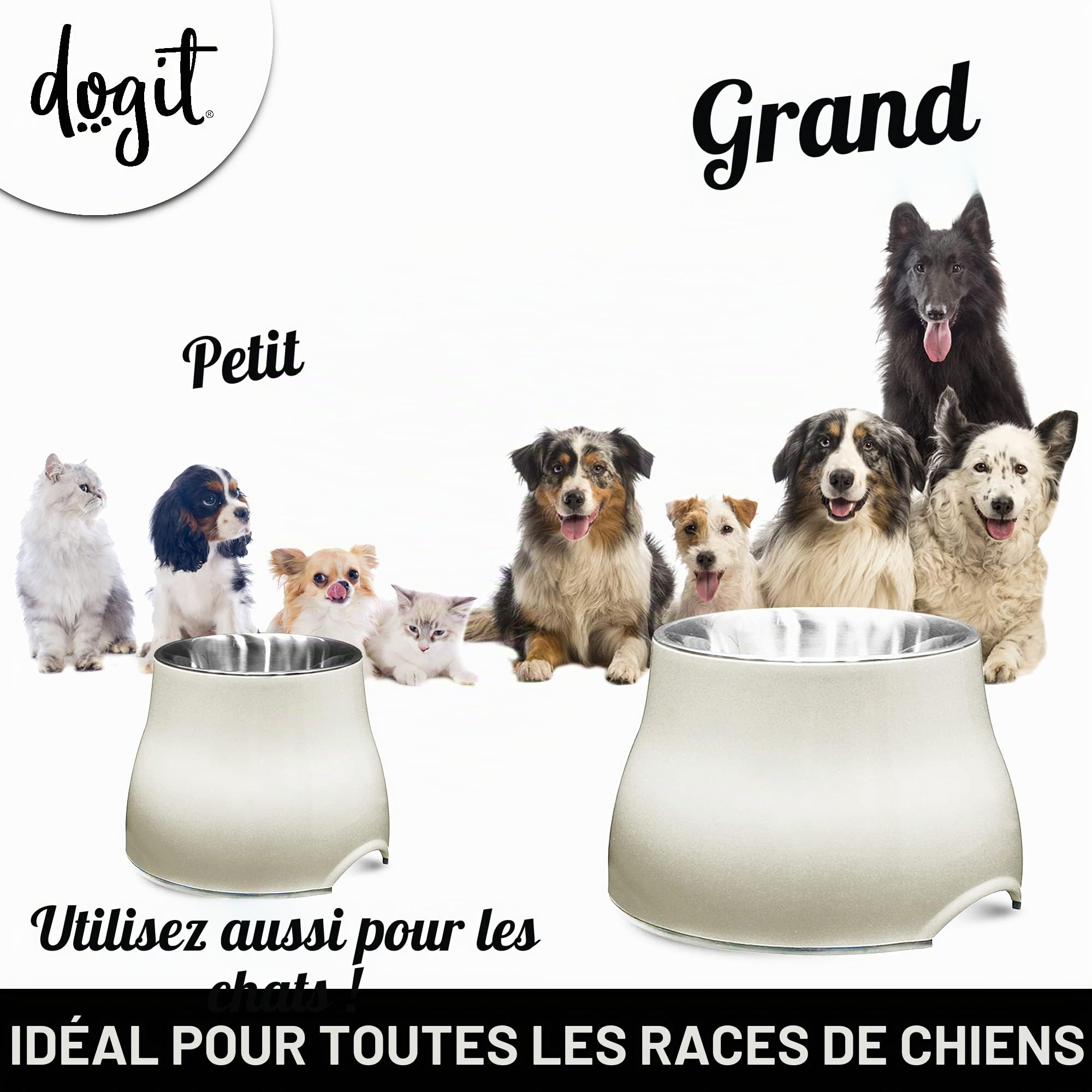 Dogit Gamelle 2 en 1 surélevée pour Chien