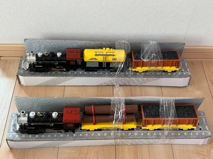 Amazon.co.jp: クラシックSL 蒸気機関車 レールウェイセット 2個