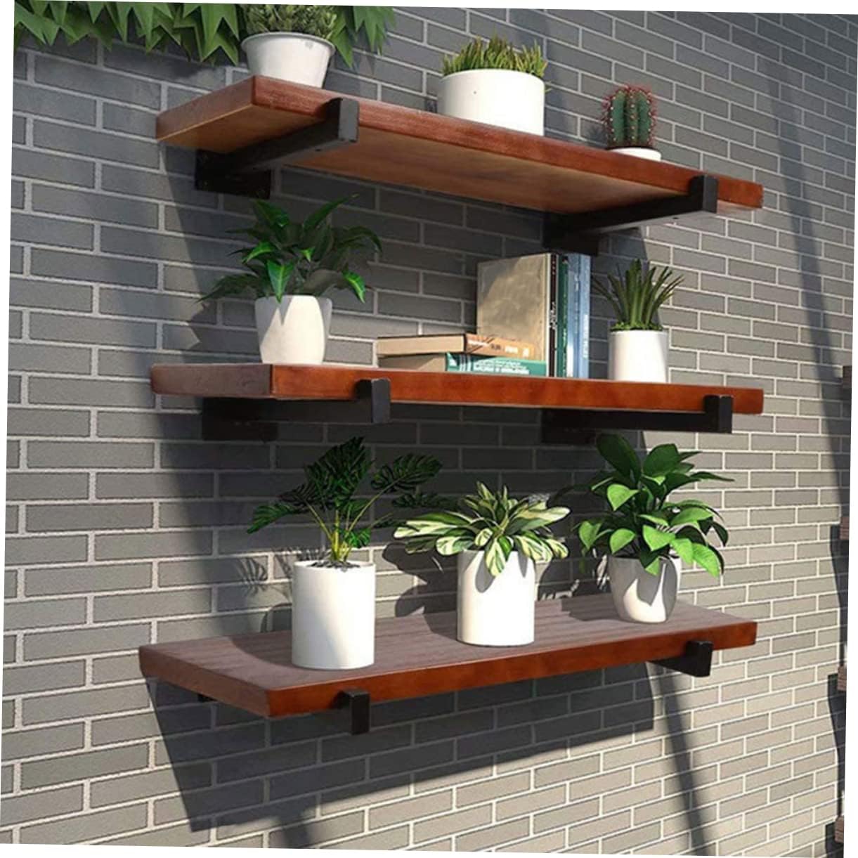 4pcs Heavy Duty Garage Shelves Brackets Wall-Mounted Iron Support Stands for Kitchen Book Rack