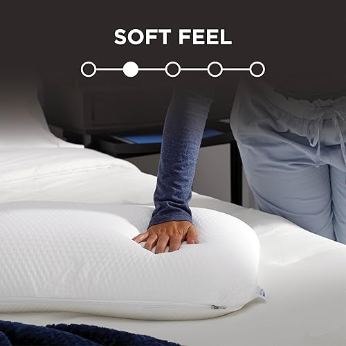 Miniatura 9 de Tempur-Pedic Symphony Pillow - Protector de almohada de lujo suave al tacto, estándar, blanco y protección contra la temperatura, tamaño Queen, 28.5