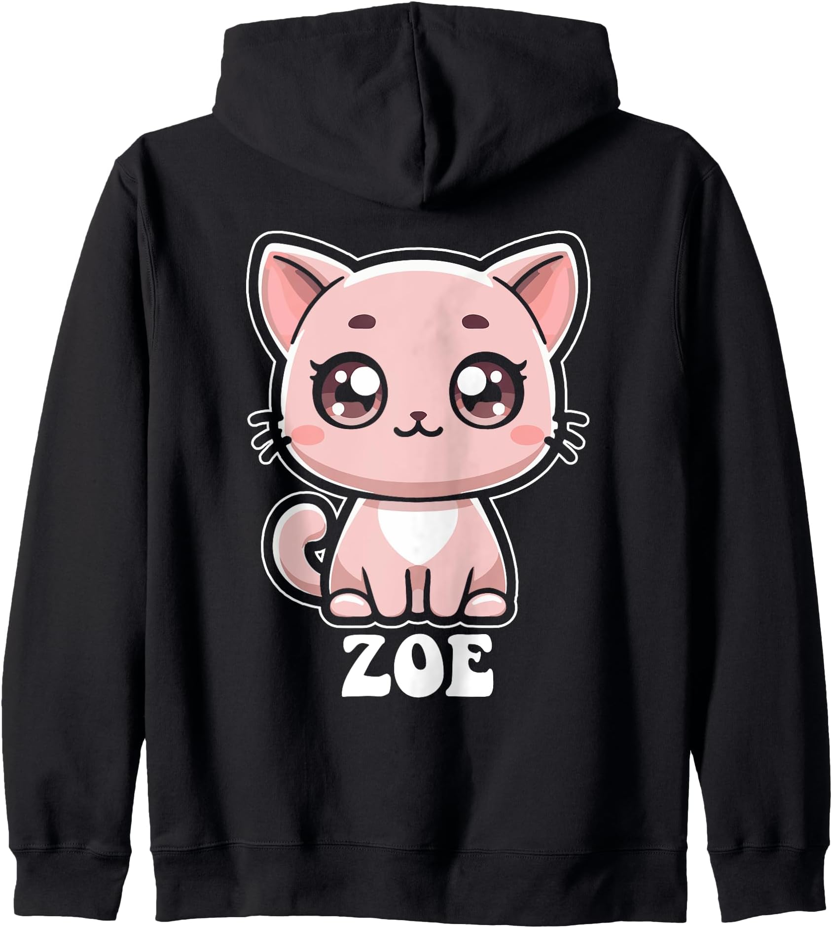 Zoe Cute Cat Kitten Design for Girls Name Zoe Zip Hoodie