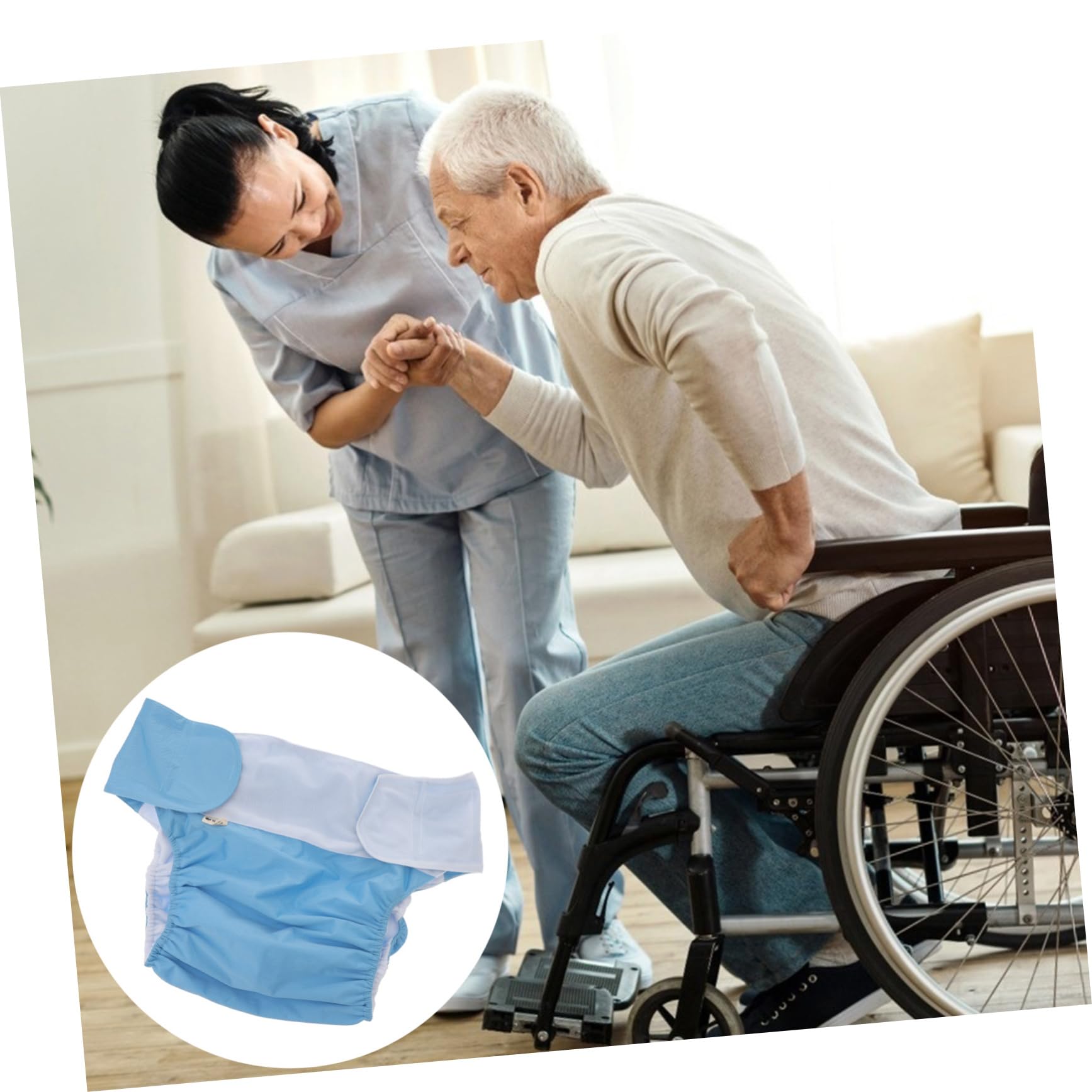 Culotte pour Incontinence Adulte Lavable en Polyester, 2 Pièces