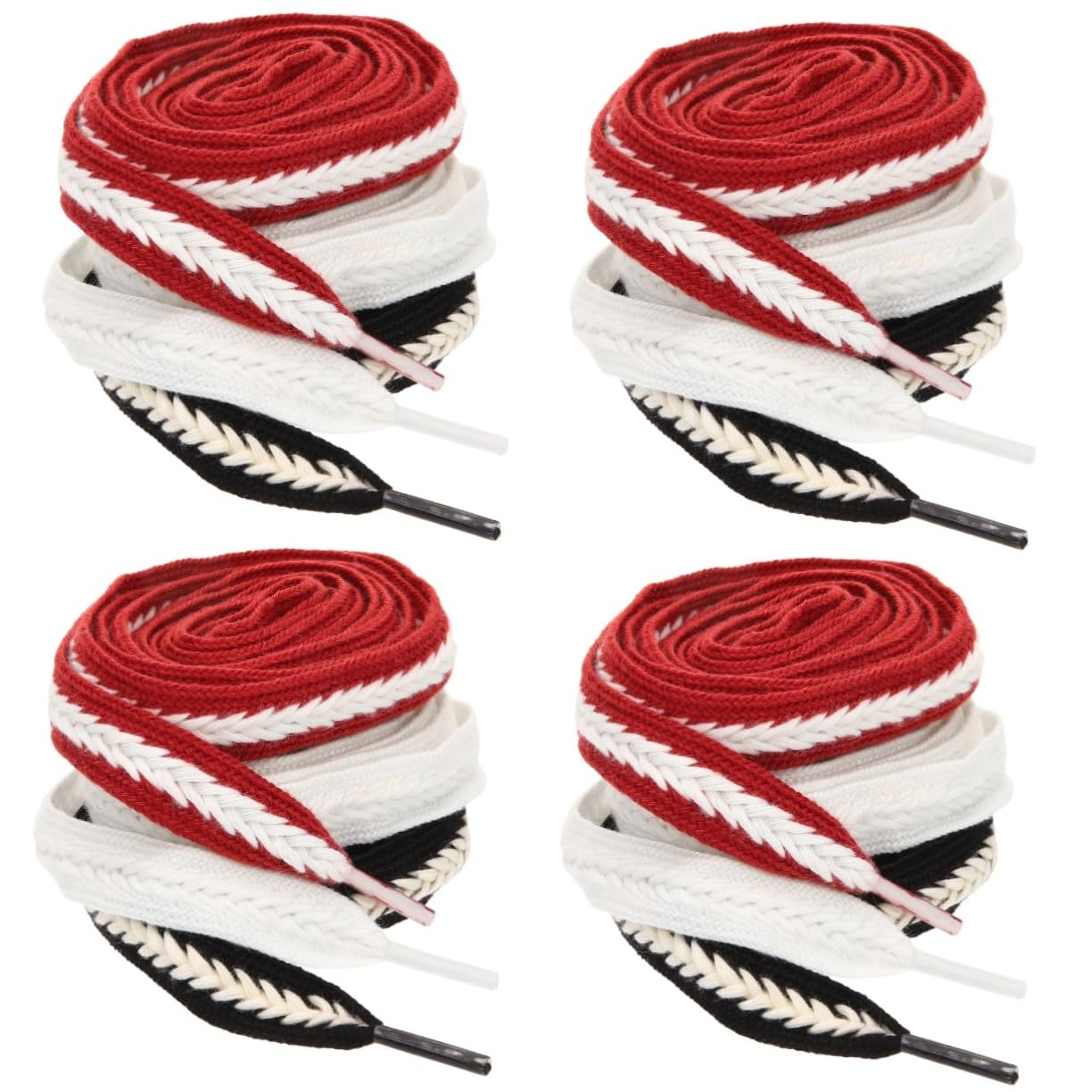 12pares Cordones De Zapato Cordones Anchos Para Zapatillas Deportivas Para Calzado Casual y Deportivo