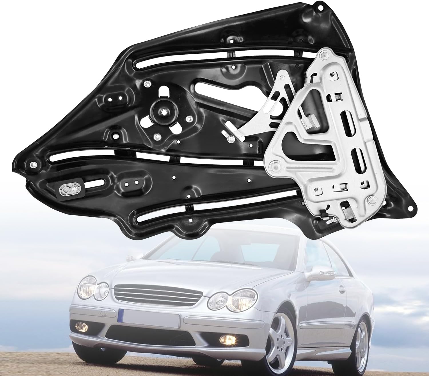 2096700203 Rear Right Passenger Side Quarter Glass Window Regulator Fits for 2003-2009 Mercedes CLK W209 CLK500 CLK320 CLK350 CLK55 CLK63 AMG A2096700203