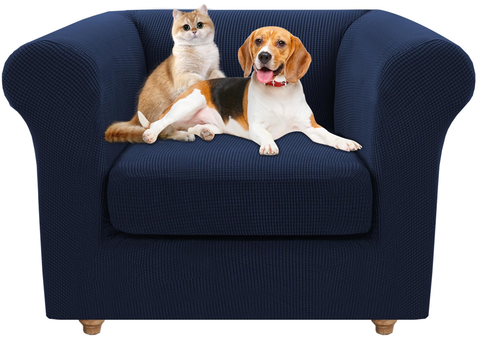 Housse de canapé extensible 2 places et lavable anti-tache