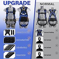 Vista 6 de TRSMIMA Arnés de seguridad para protección contra caídas, almohadilla acoplable, para techos, detención de caídas, arnés de seguridad