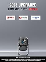 Vista 2 de Mini Proyector Compatible con Netflix y Enfoque en Tiempo Real TOF con WiFi y Bluetooth, Proyector Inteligente XuanPad con Soporte 4K, Audio Dolby