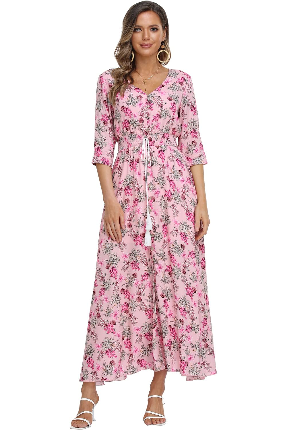 Casual Summer Dresses for Women 2026 Maxi Dress Flowy Bohemian Beach Party