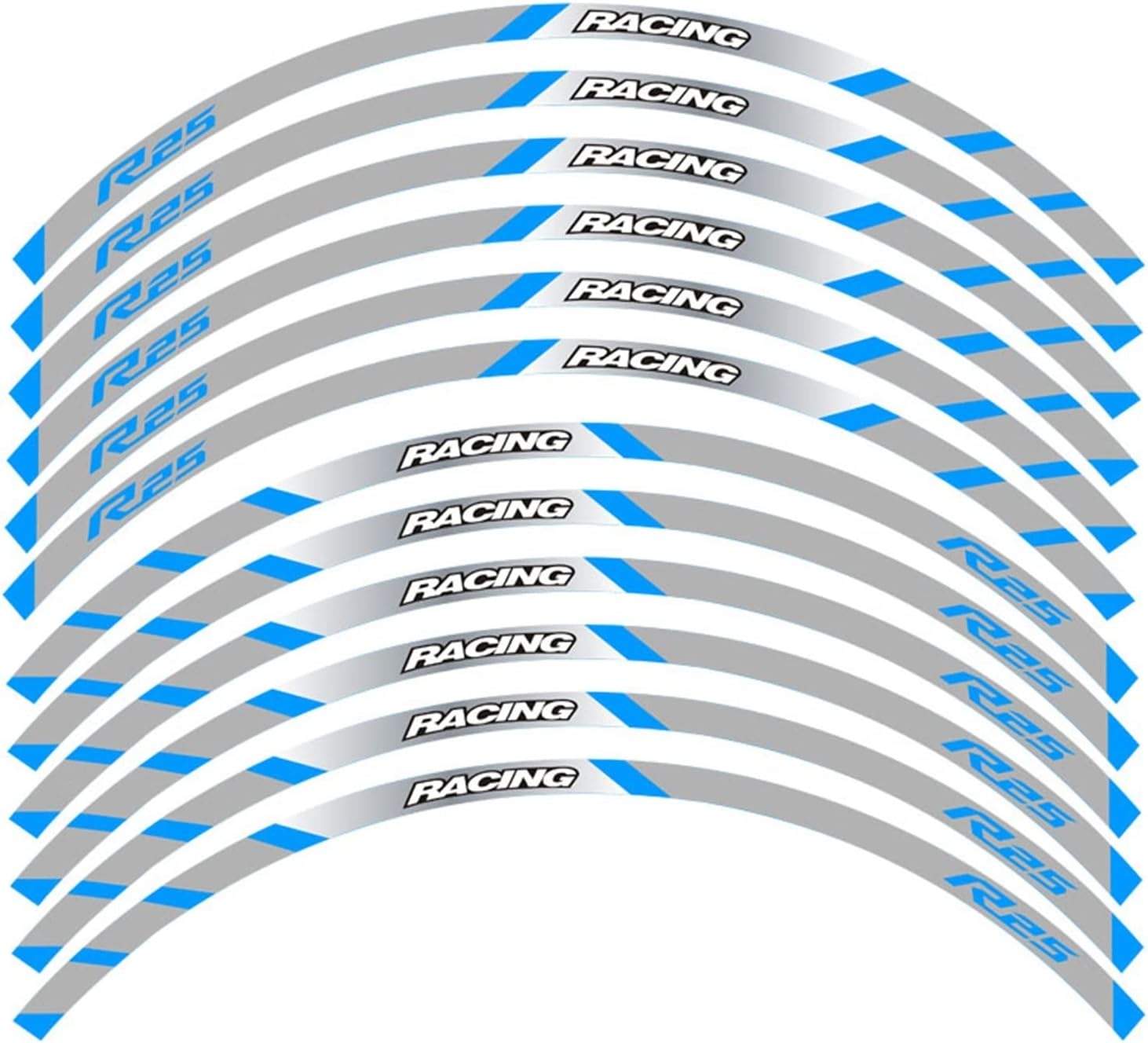 ホイールステッカーリムデカー オートバイのフロントとリアホイール
