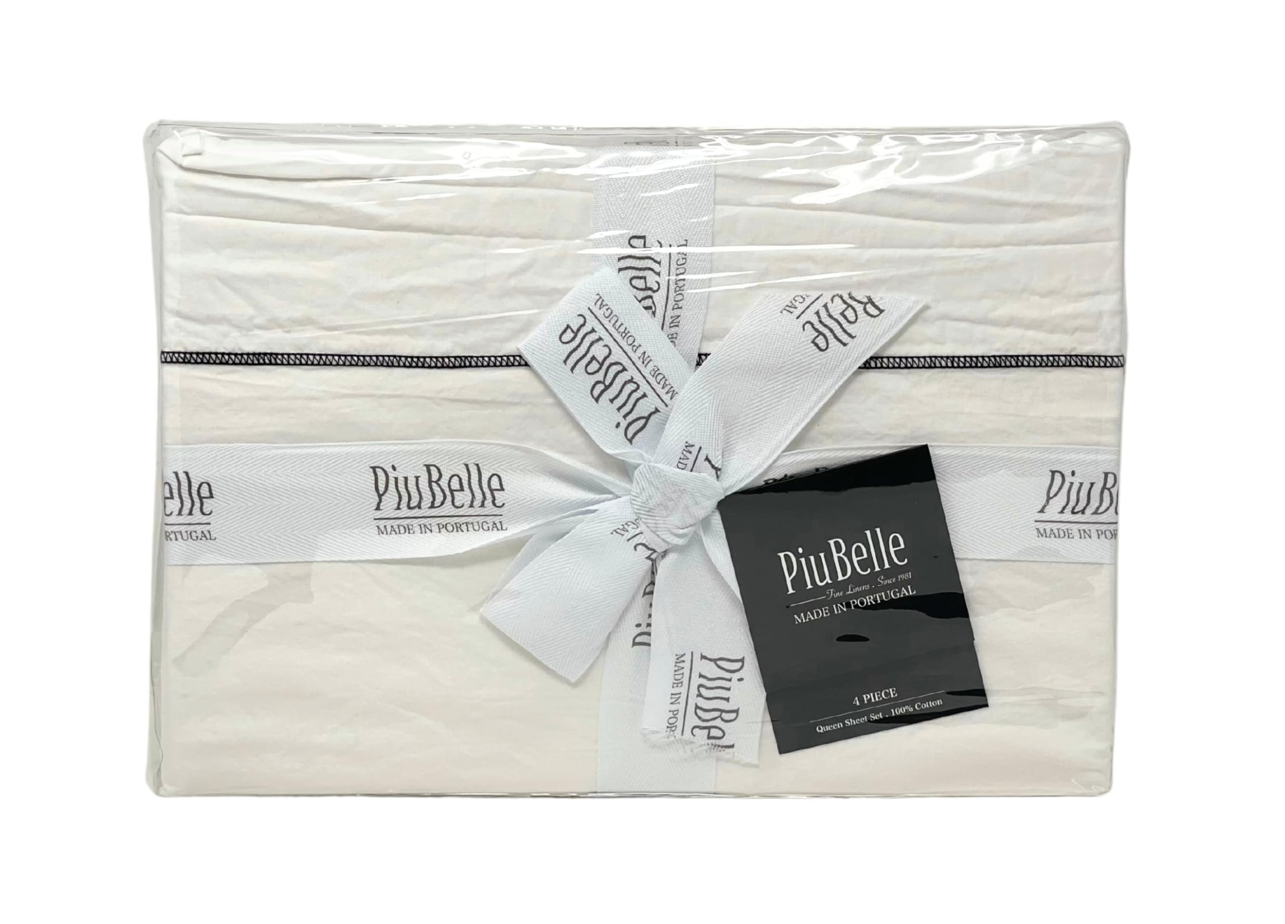 Amazon.com: Piu Belle piubelle White Cotton Queen Size Sheet Set