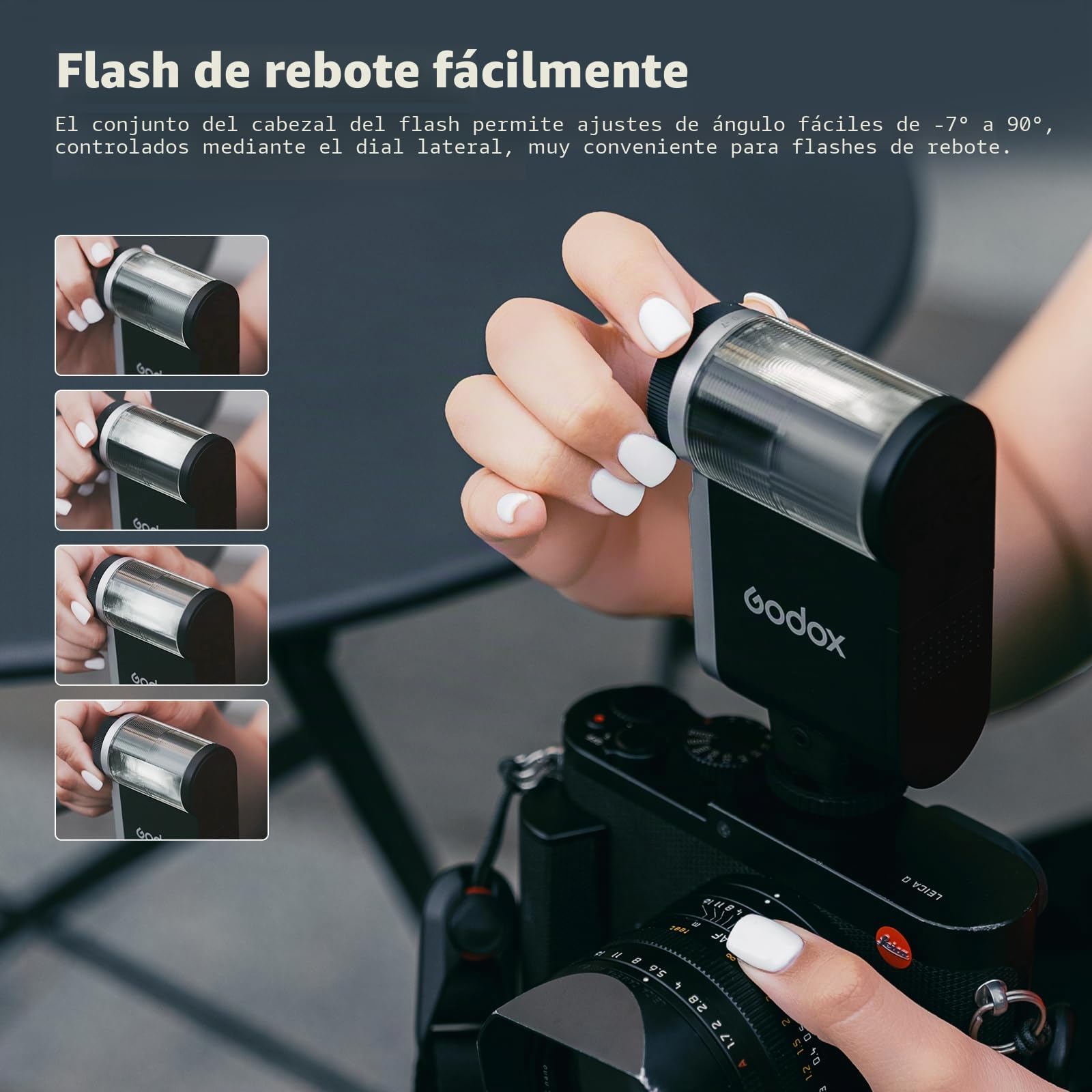 GODOX iA32 Mini Flash de Cámara, Flash de Zapatos Calientes con Salida de Potencia de 8 Niveles, 490 Flashes de Potencia Completa, Control óptico S1/S2, Zapata de Contacto único