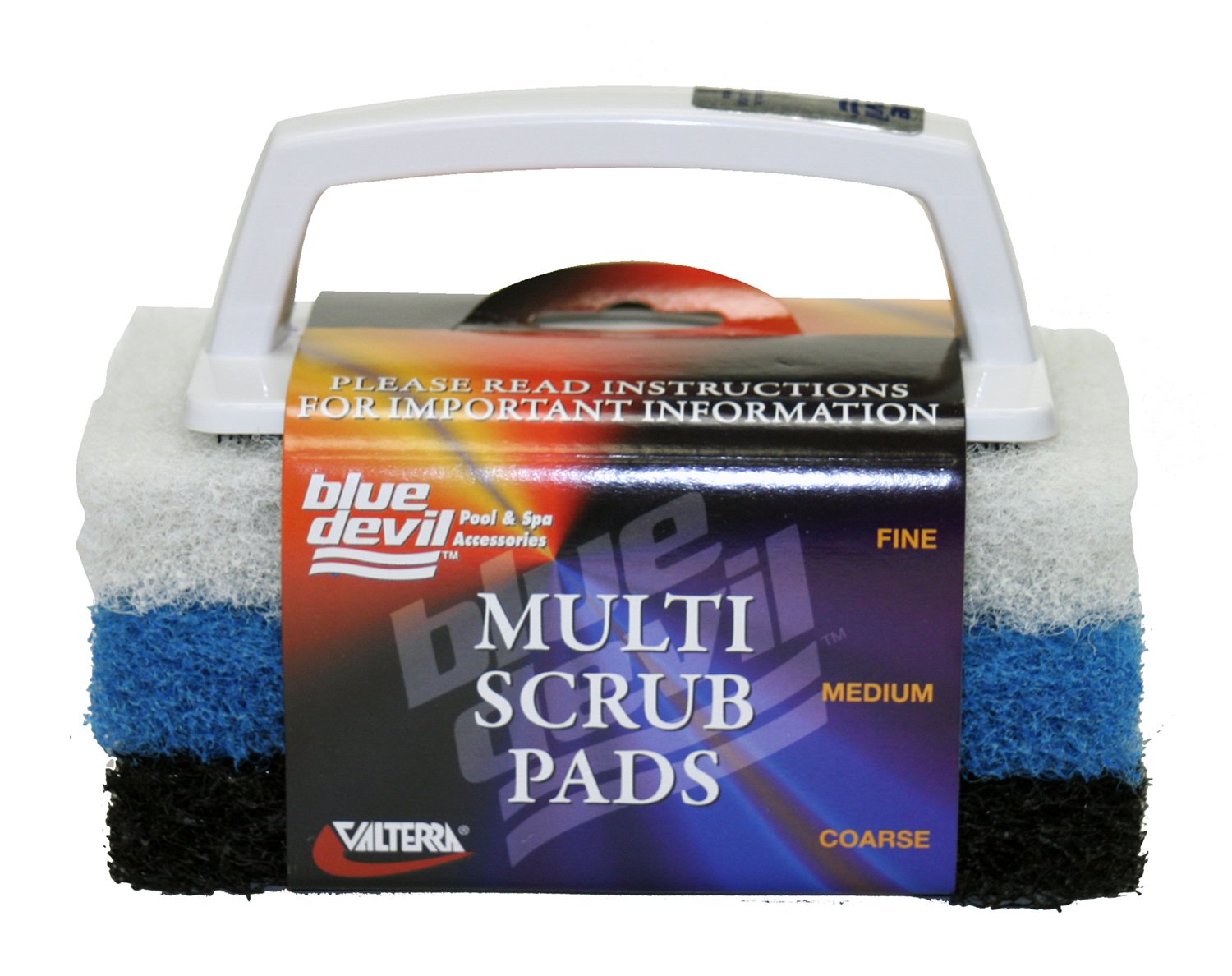 Blue Devil B8433 Multi Scrub Brush with 3 Interchangeable Pads