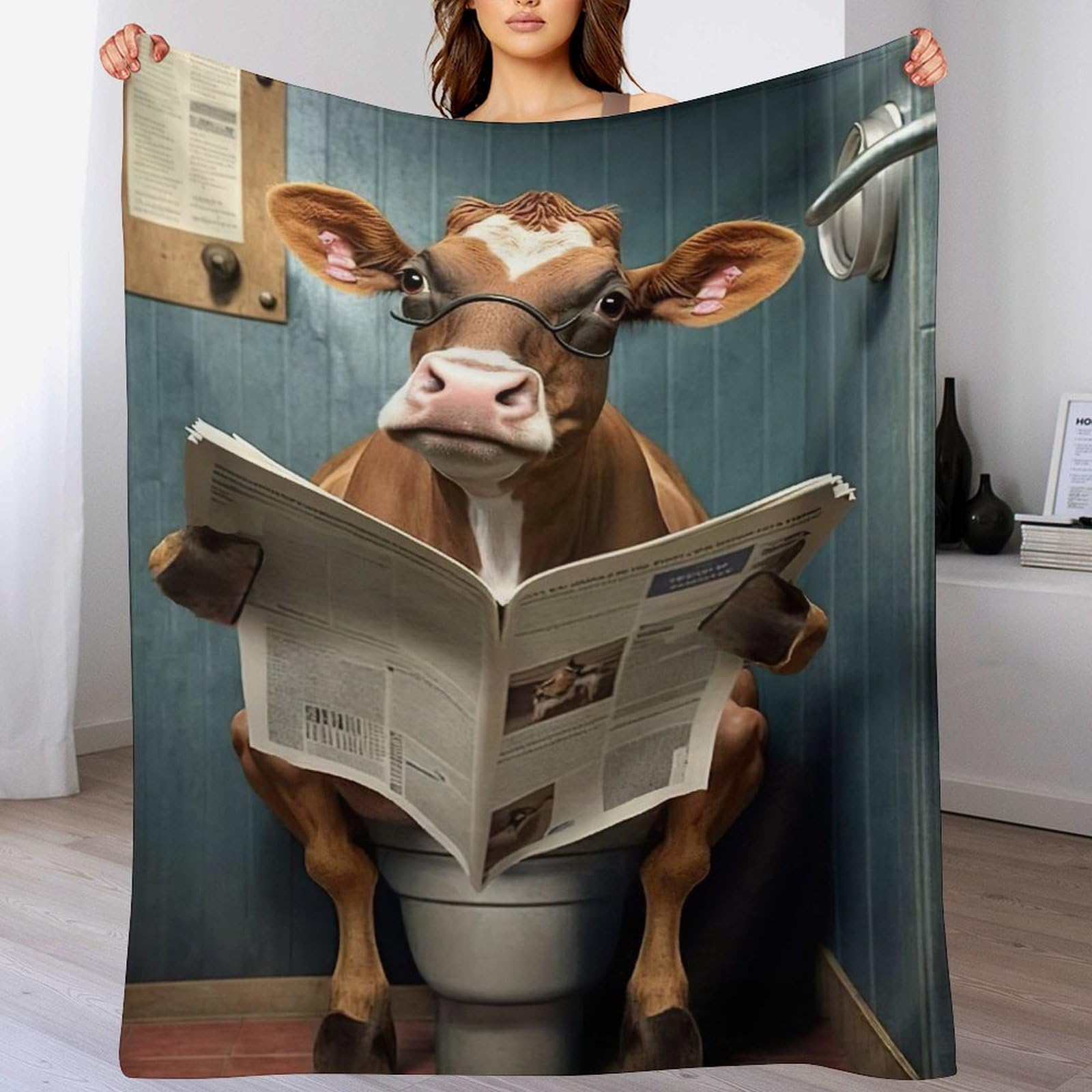Couverture douce vache mignonne lavable machine 100x130cm