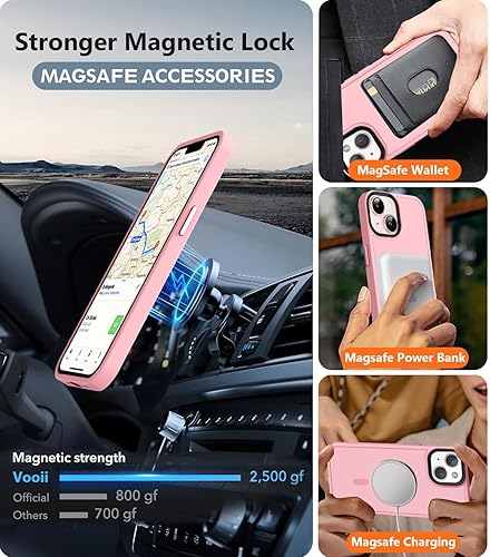 Miniatura 2 de Vooii Funda para iPhone 14iPhone 13, compatible con Magsafe, translúcida mate a prueba de golpes, protección de grado militar, fuerte funda