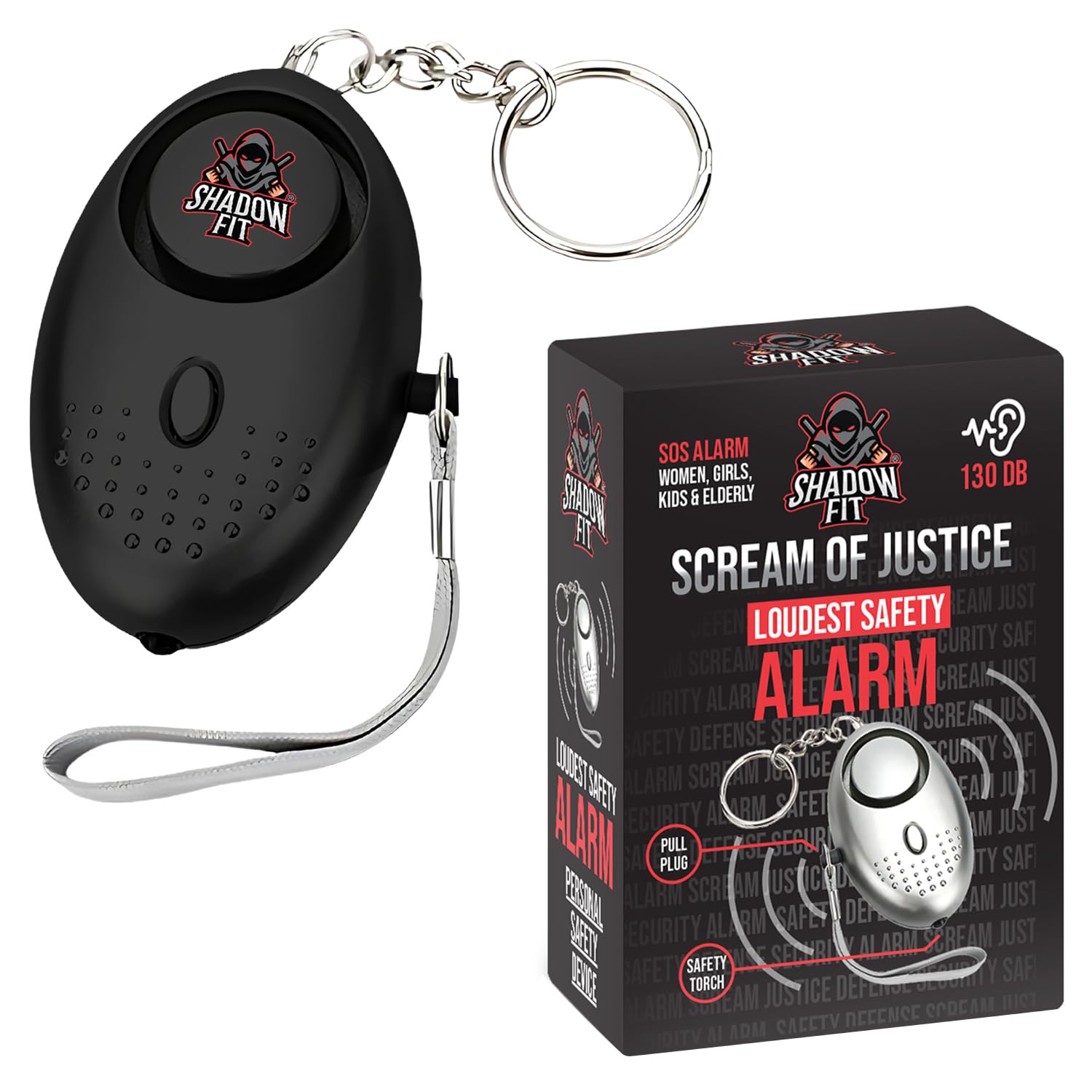 Shadow Securitronics 130dB Personal Safety Alarm with LED | Emergency Keychain Device for Women Girls Kids & Elderly | Loud Siren for Self-Defense & Night Security Protection-image-18